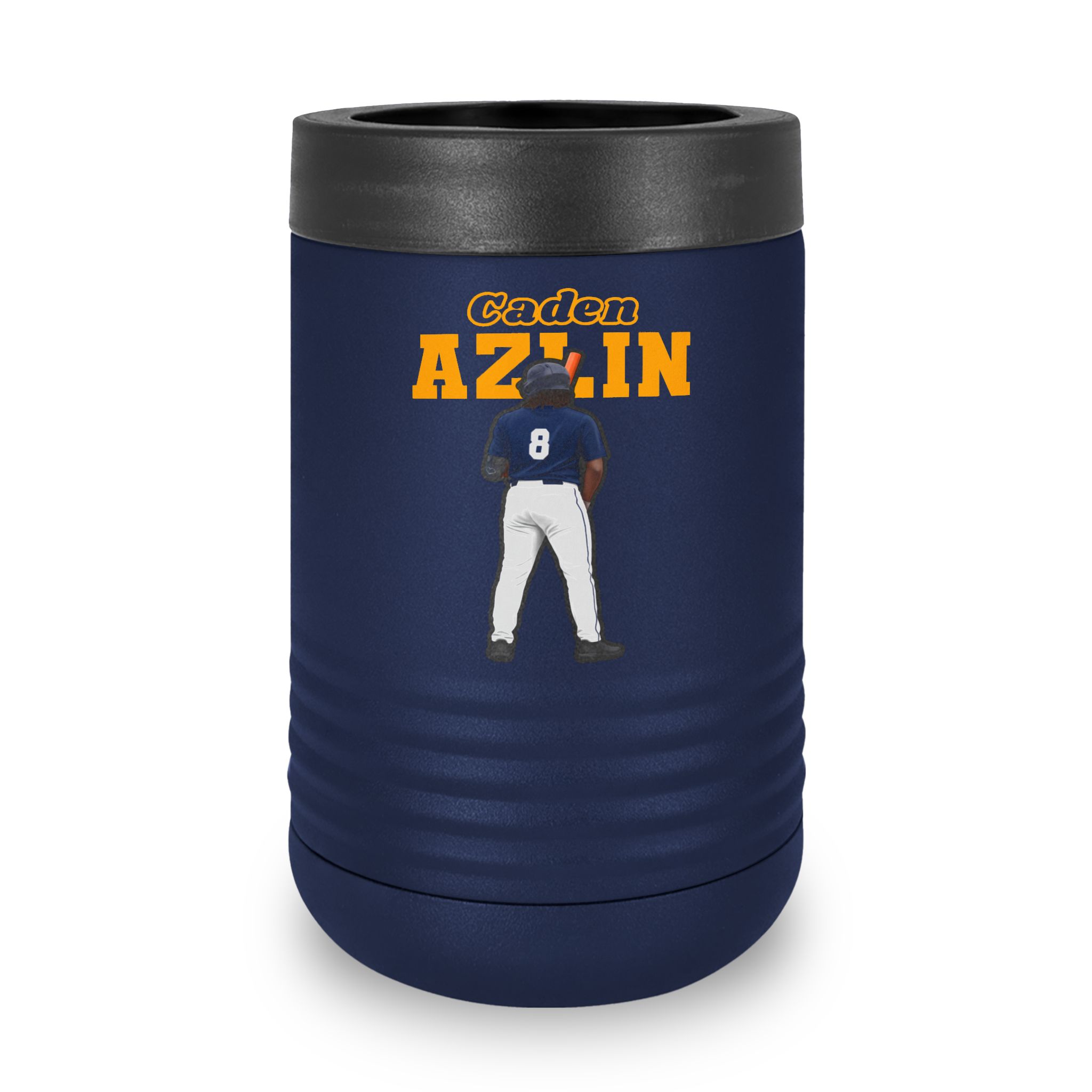 Stainless Can Cooler — character_name_arch in Navy