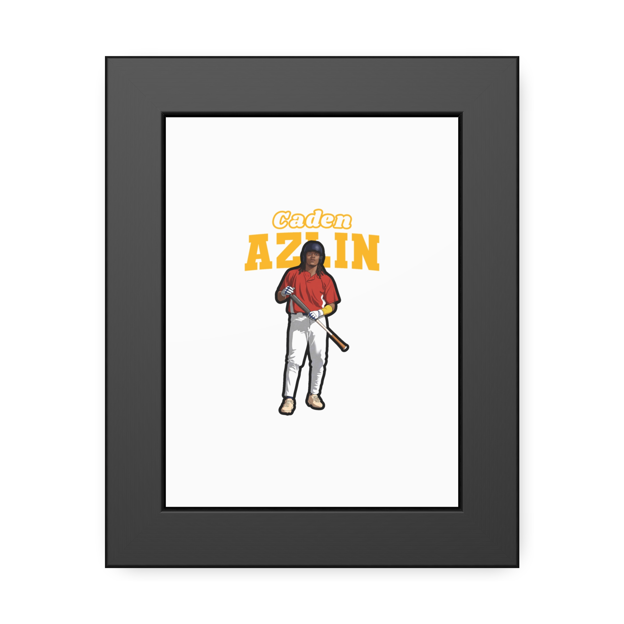 Framed Poster — character_name_arch in Black