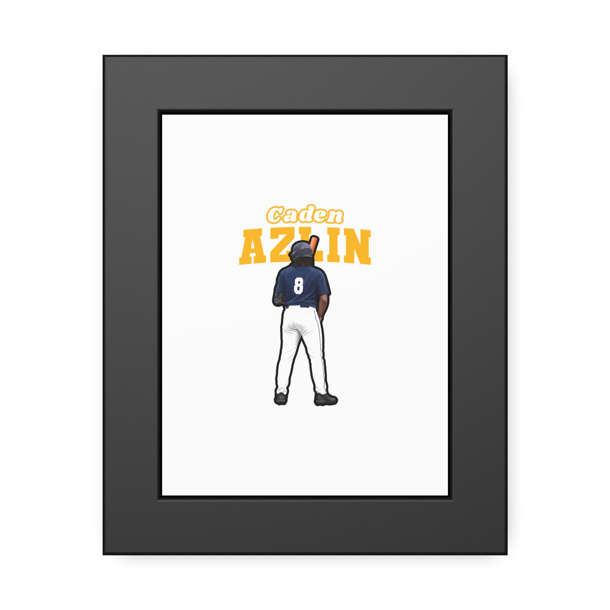 Framed Poster — character_name_arch in Black