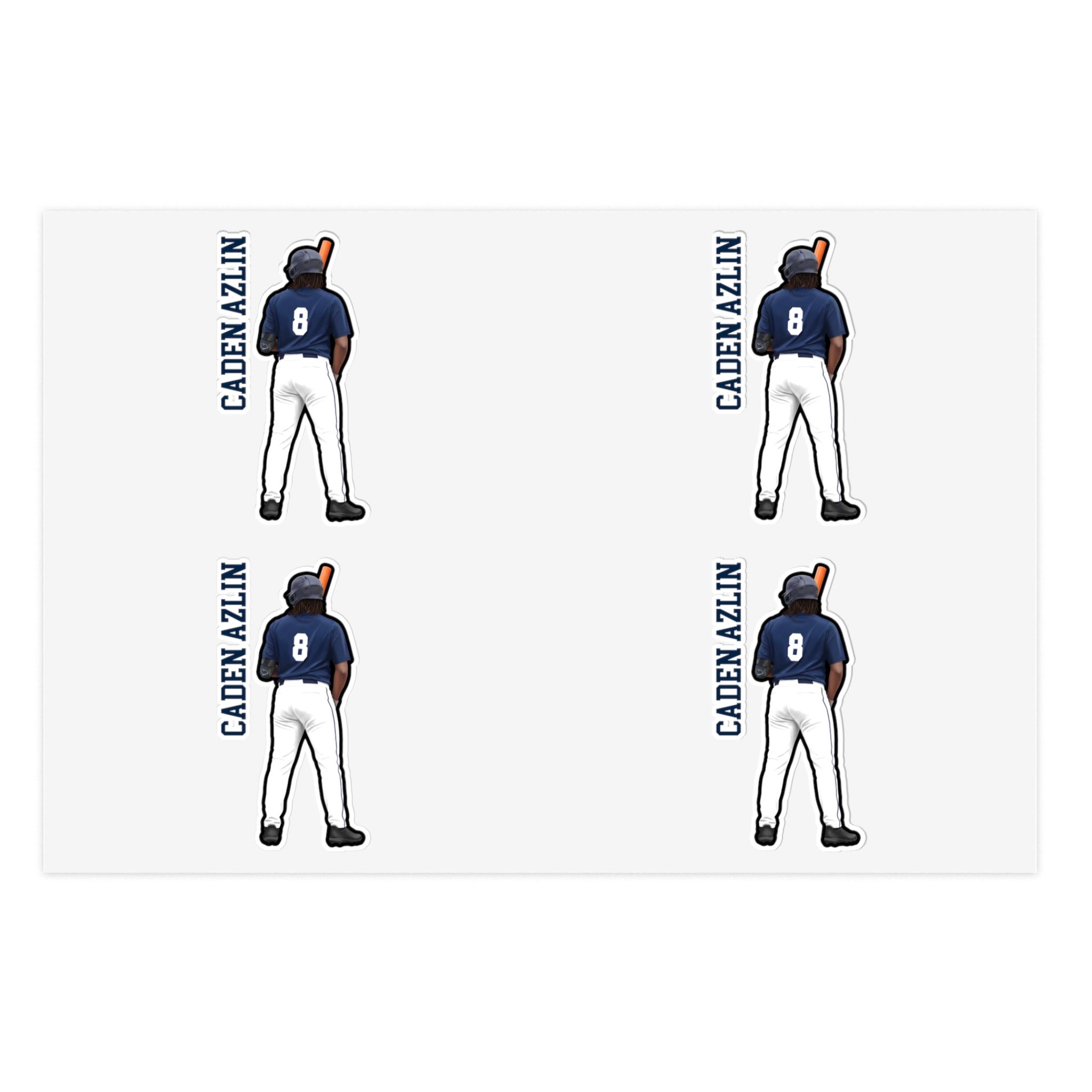 Sticker Sheet — character_name_vertical in Classic
