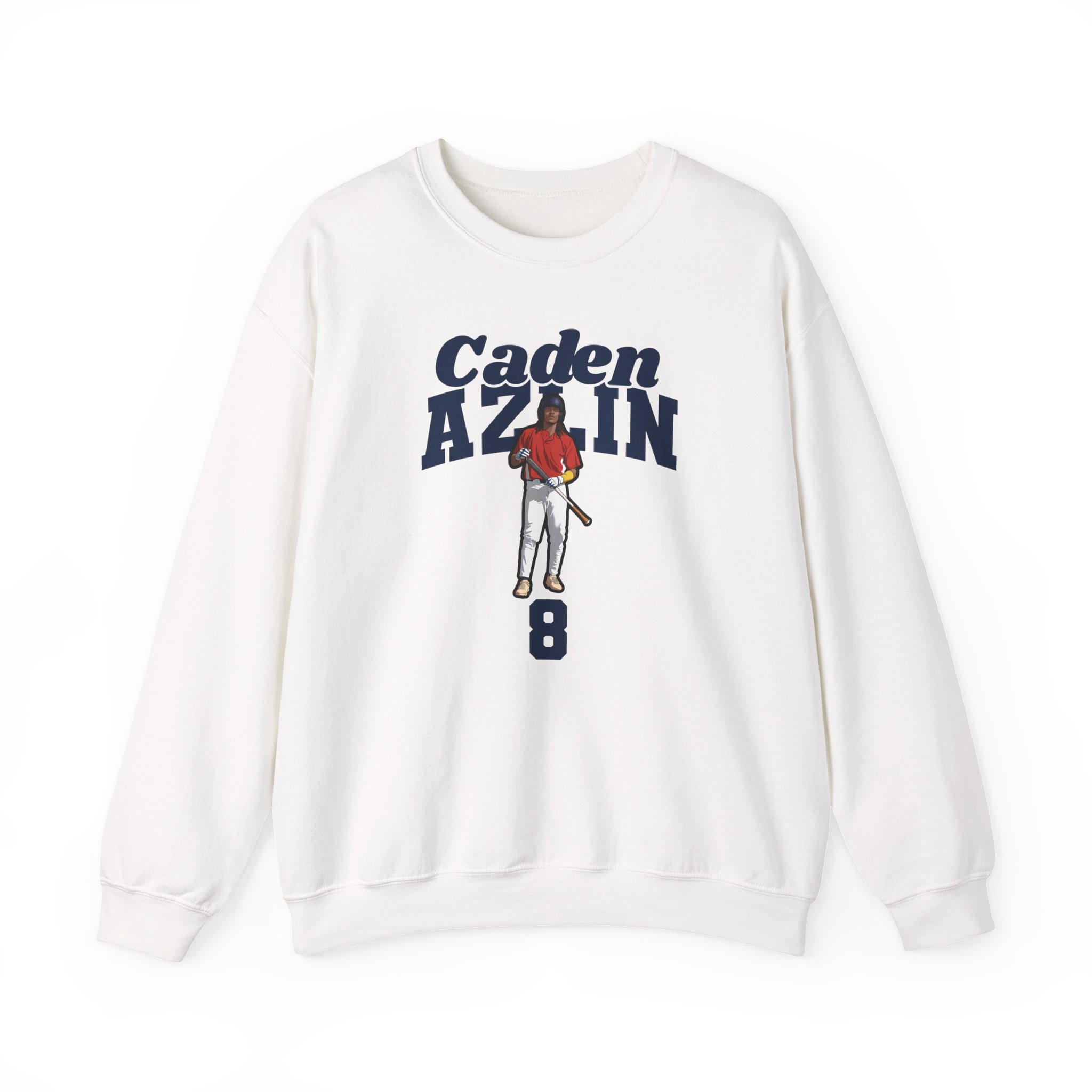 Crewneck Sweatshirt — character_signature_arch in White
