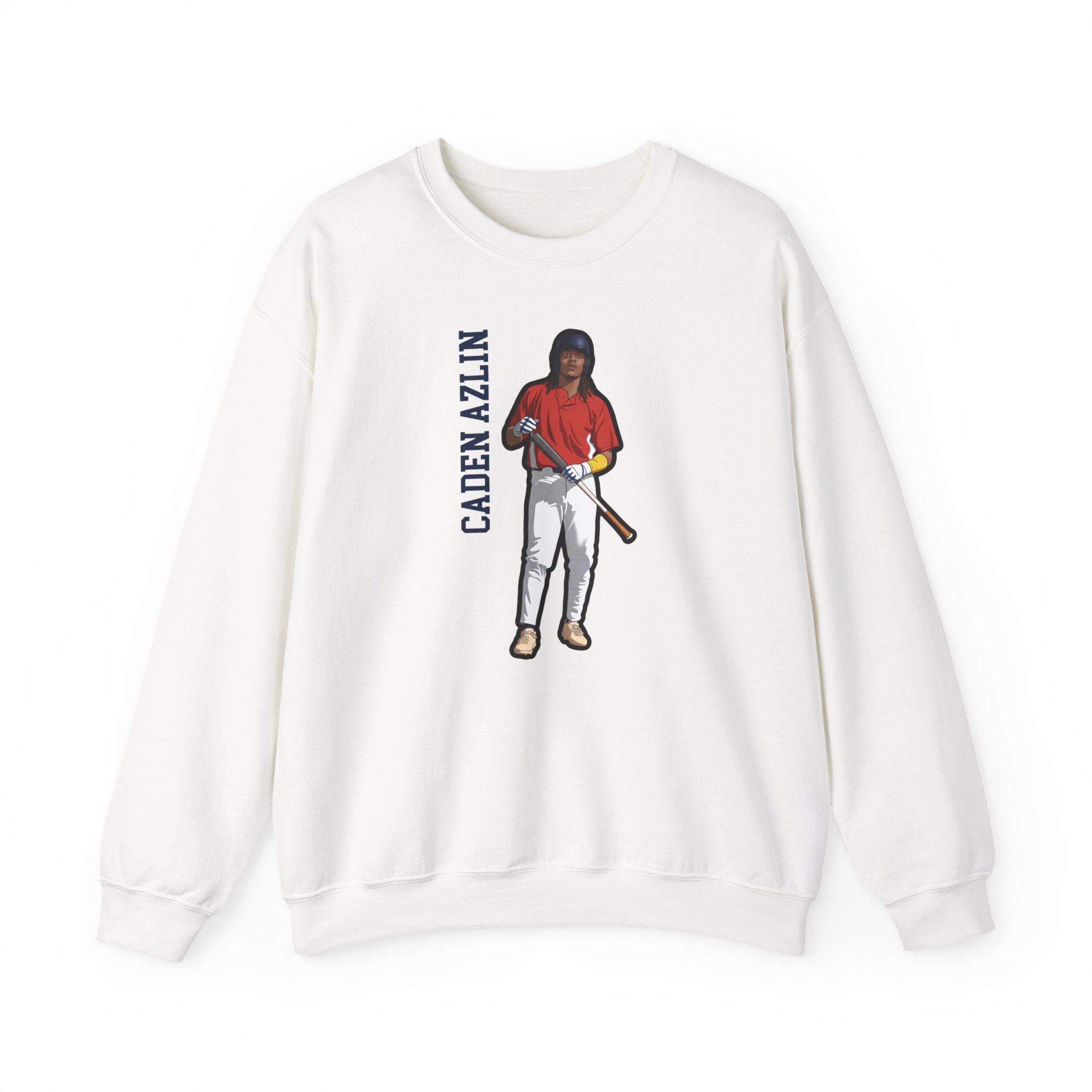 Crewneck Sweatshirt — character_name_vertical in White