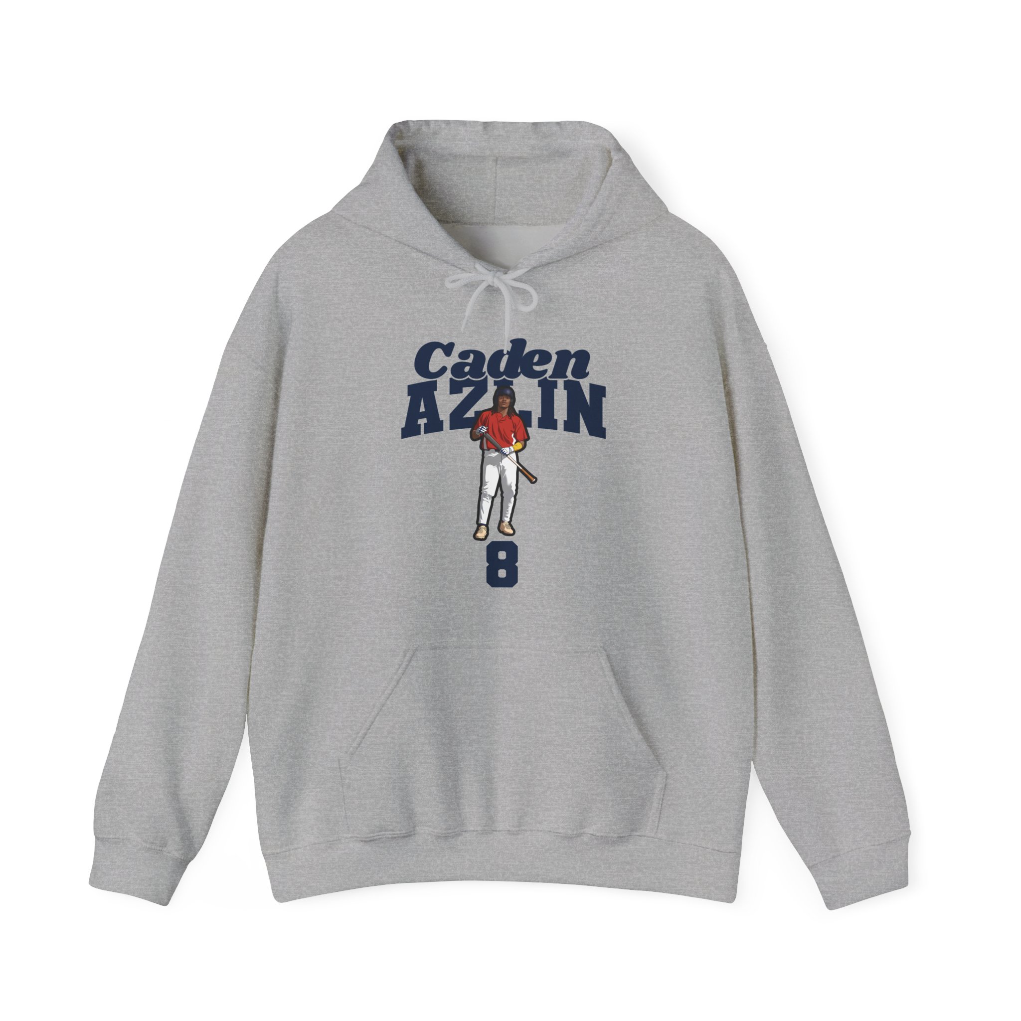 Hoodie — character_signature_arch in Grey