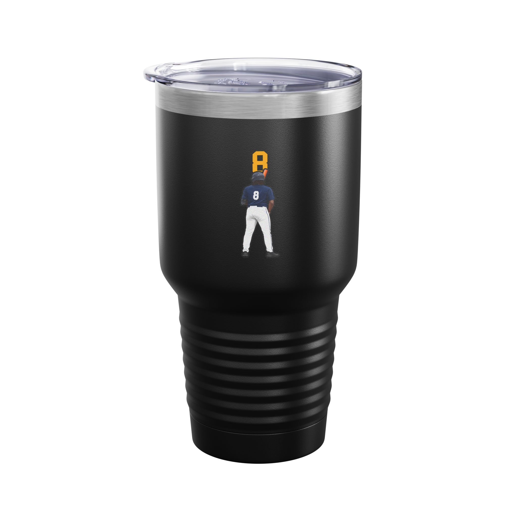 30oz Tumbler — character_number_top in Black