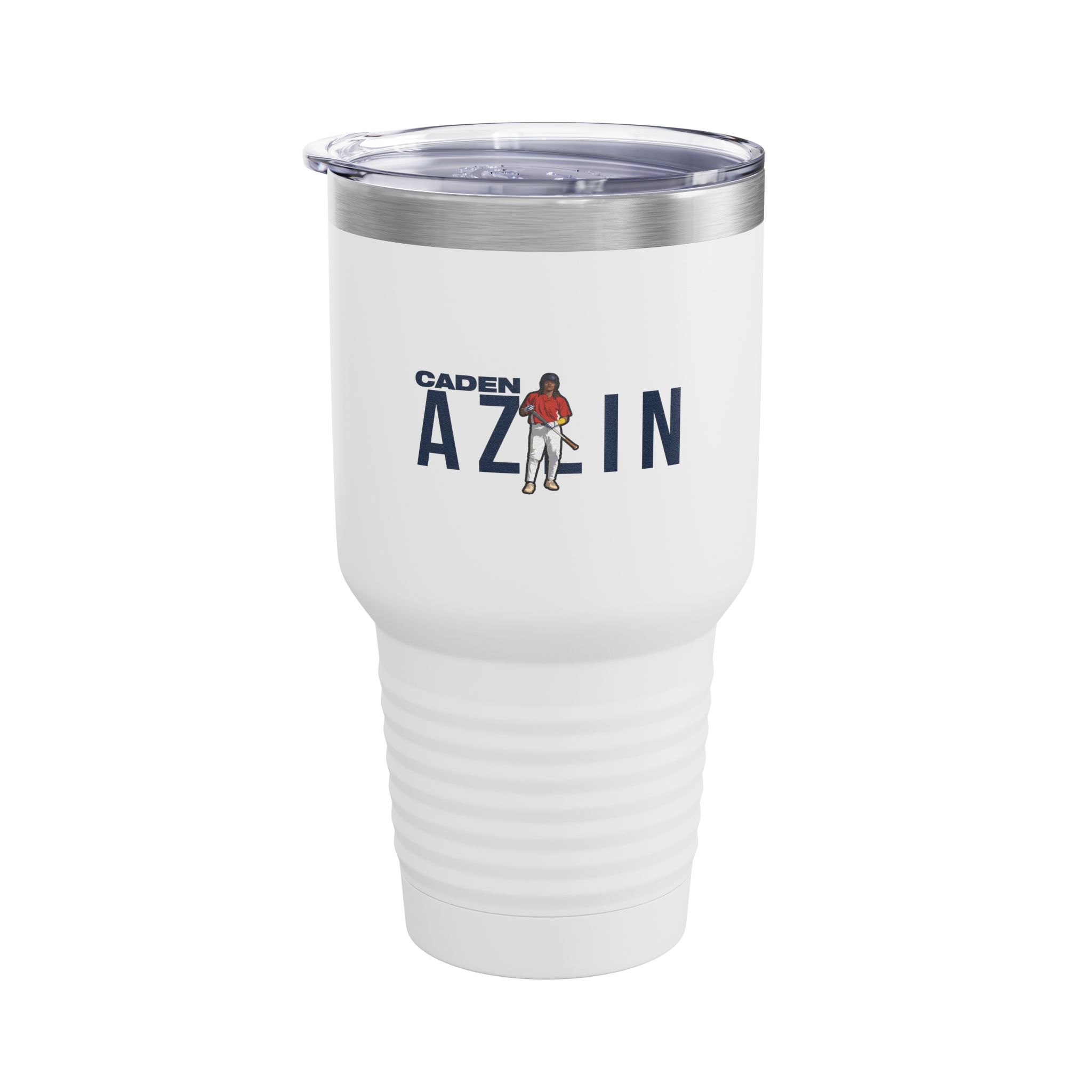 30oz Tumbler — character_player_name in White