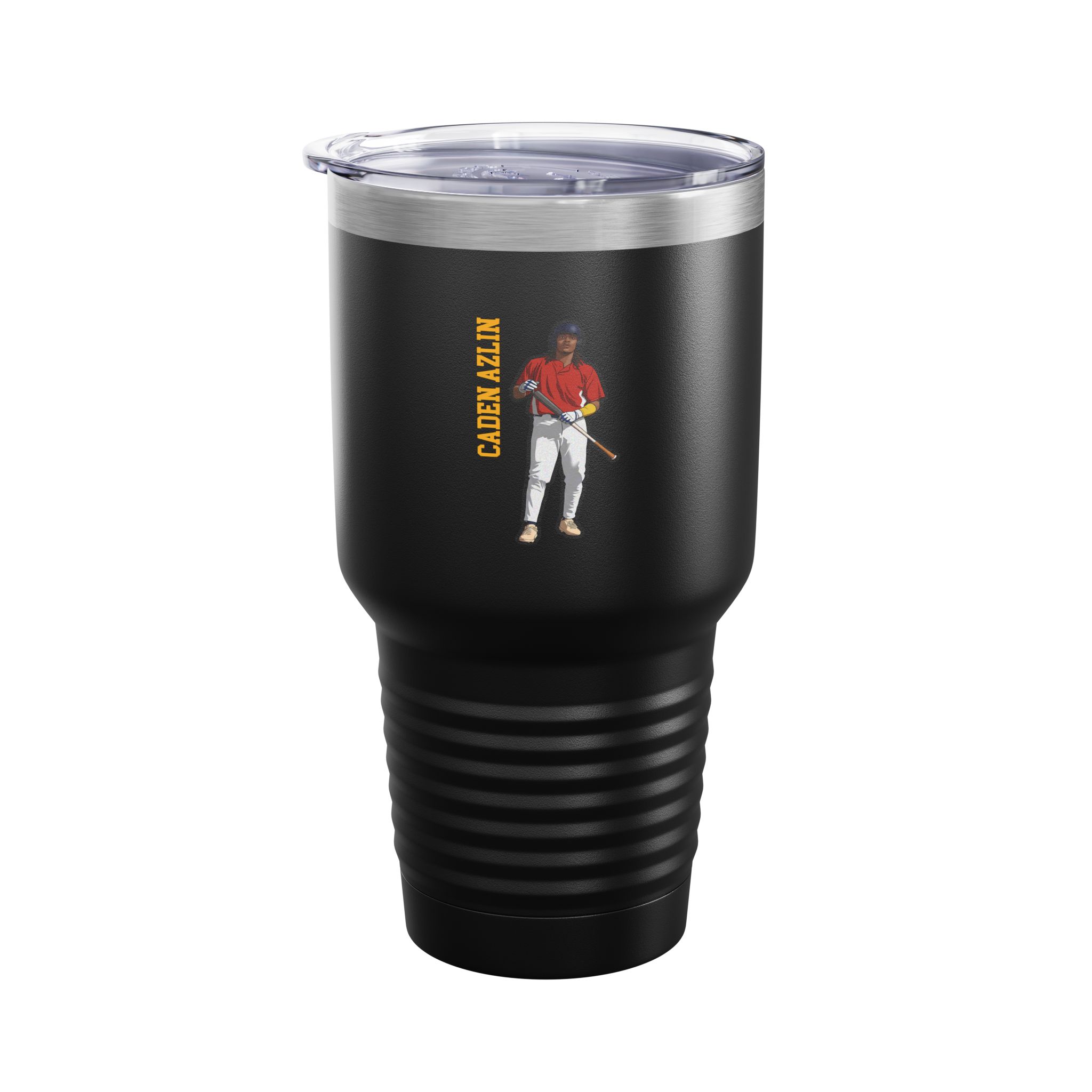 30oz Tumbler — character_name_vertical in Black