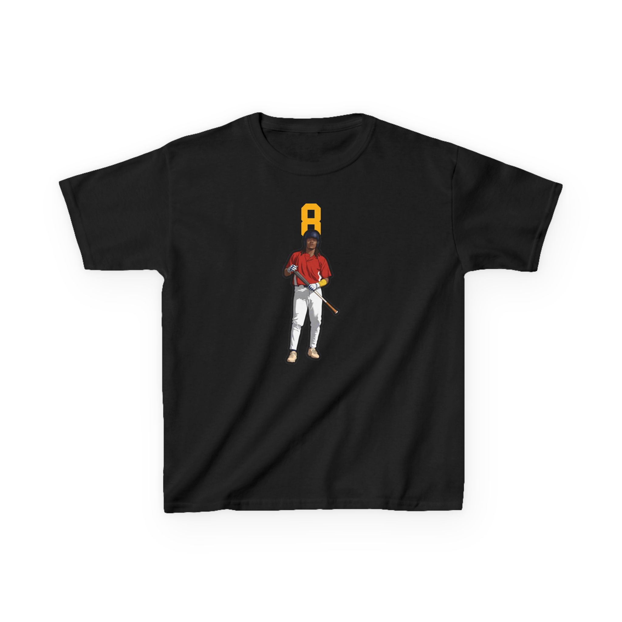 Youth Tee — character_number_top in Black
