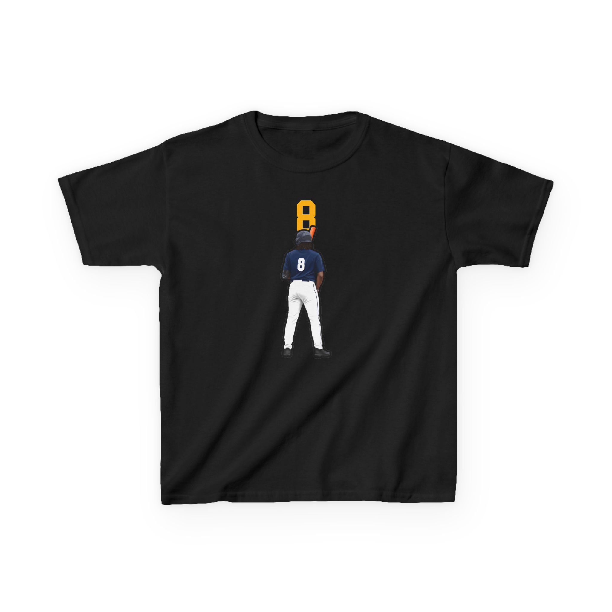Youth Tee — character_number_top in Black