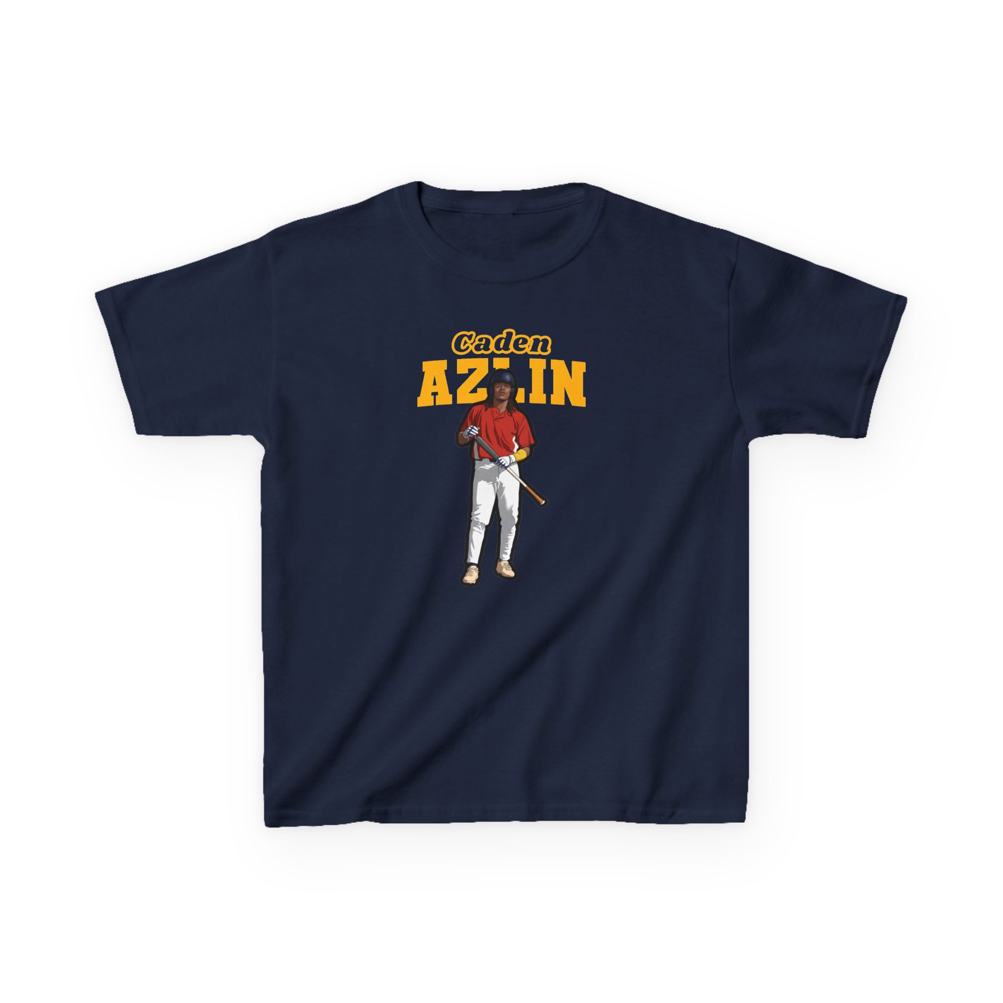 Youth Tee — character_name_arch in Navy
