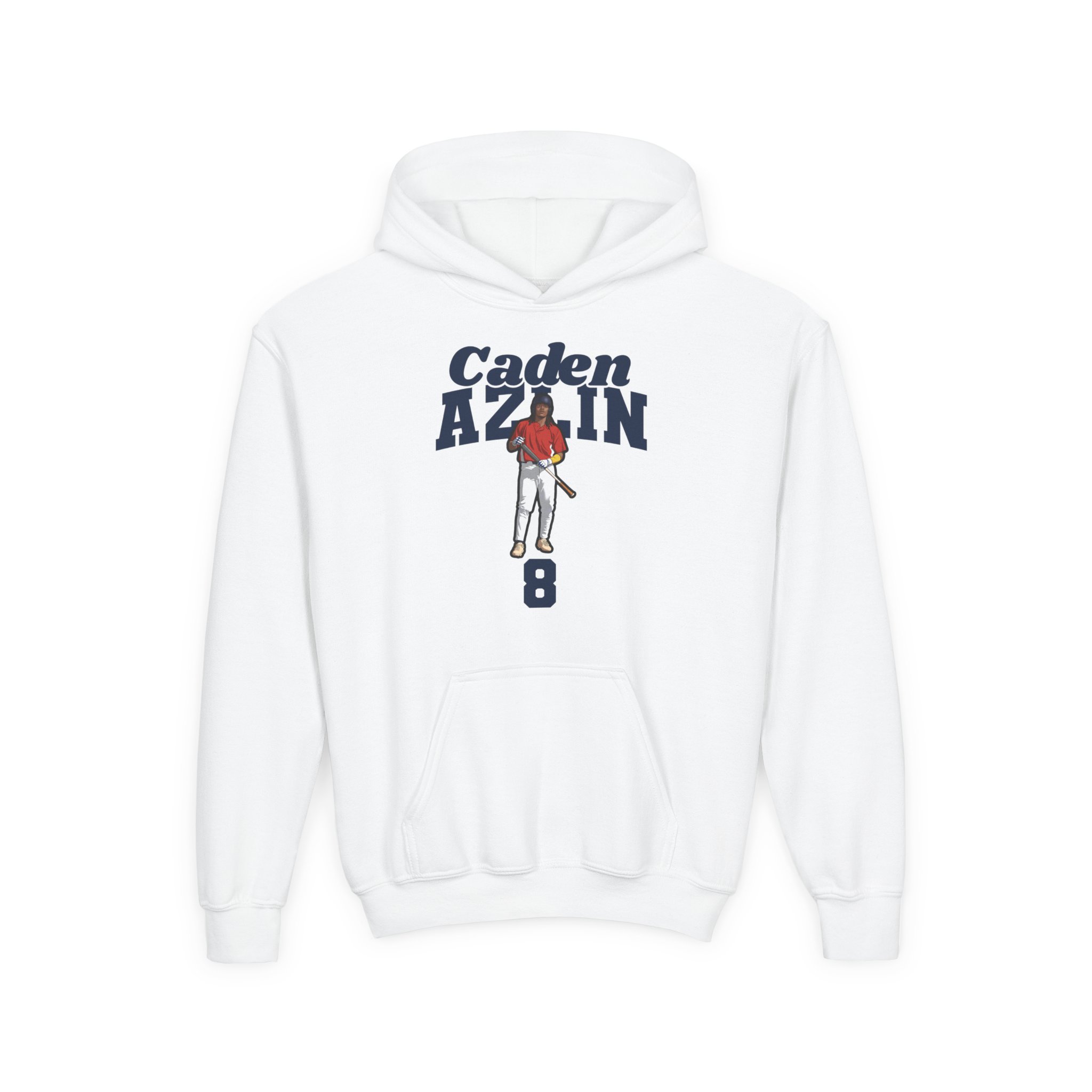 Youth Hoodie — character_signature_arch in White
