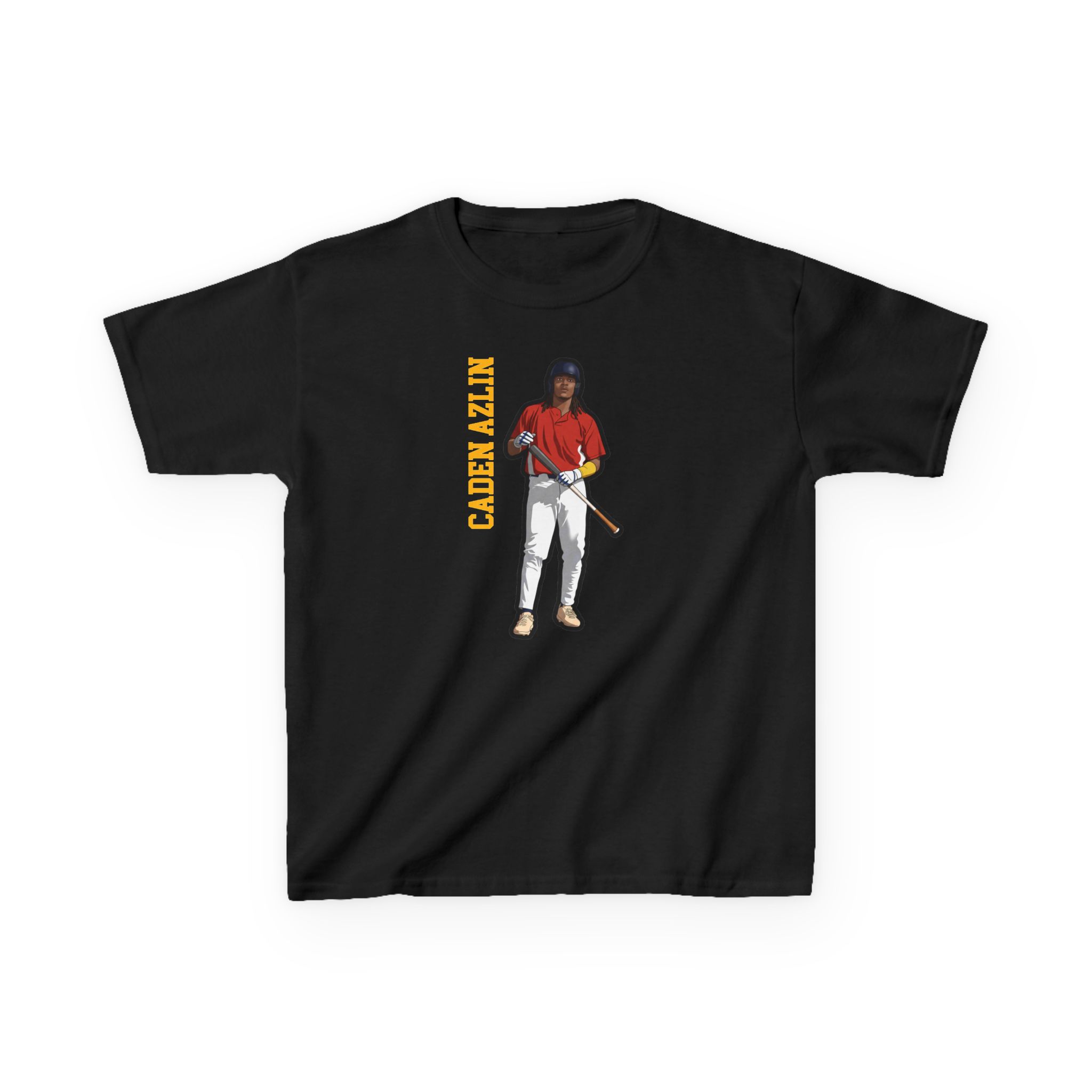 Youth Tee — character_name_vertical in Black