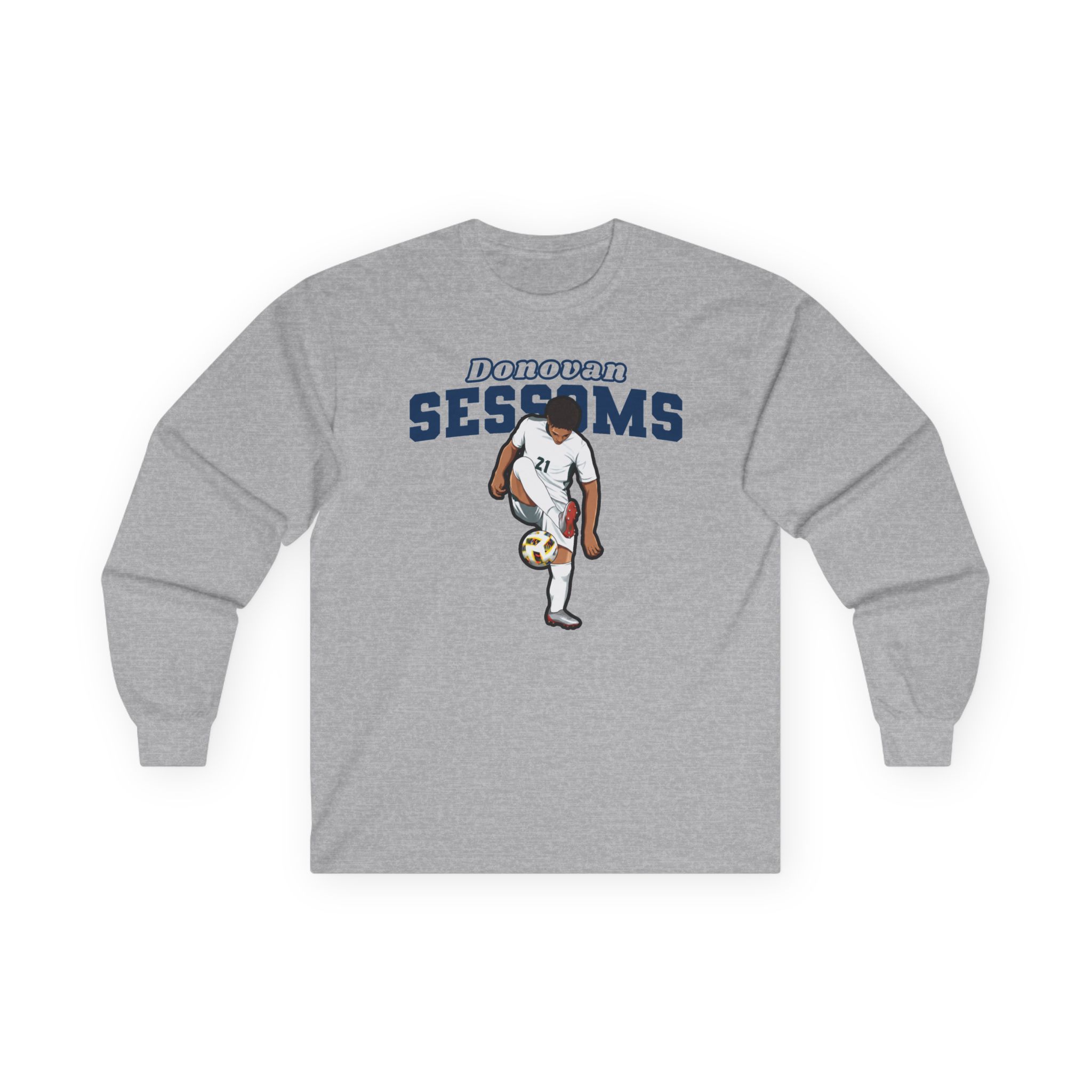 Long Sleeve Tee — character_name_arch in Grey