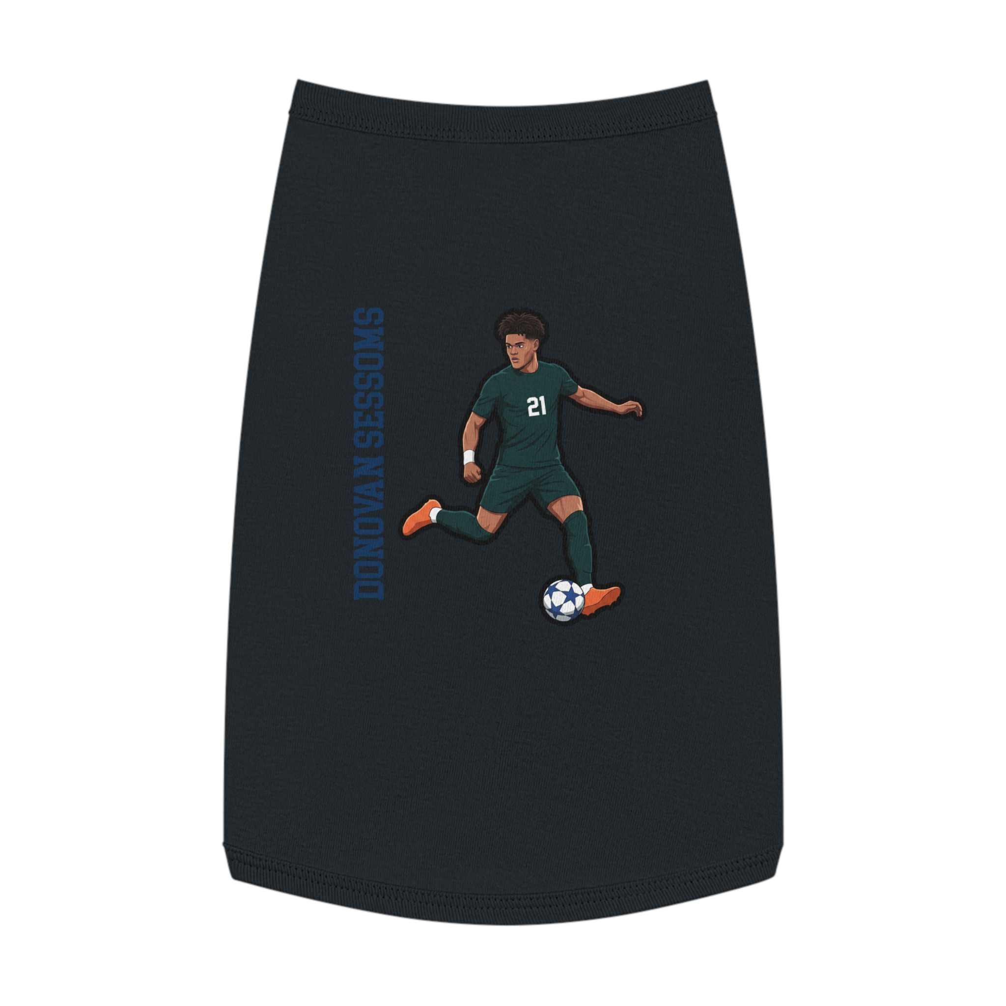 Pet Tank Top — character_name_vertical in Black