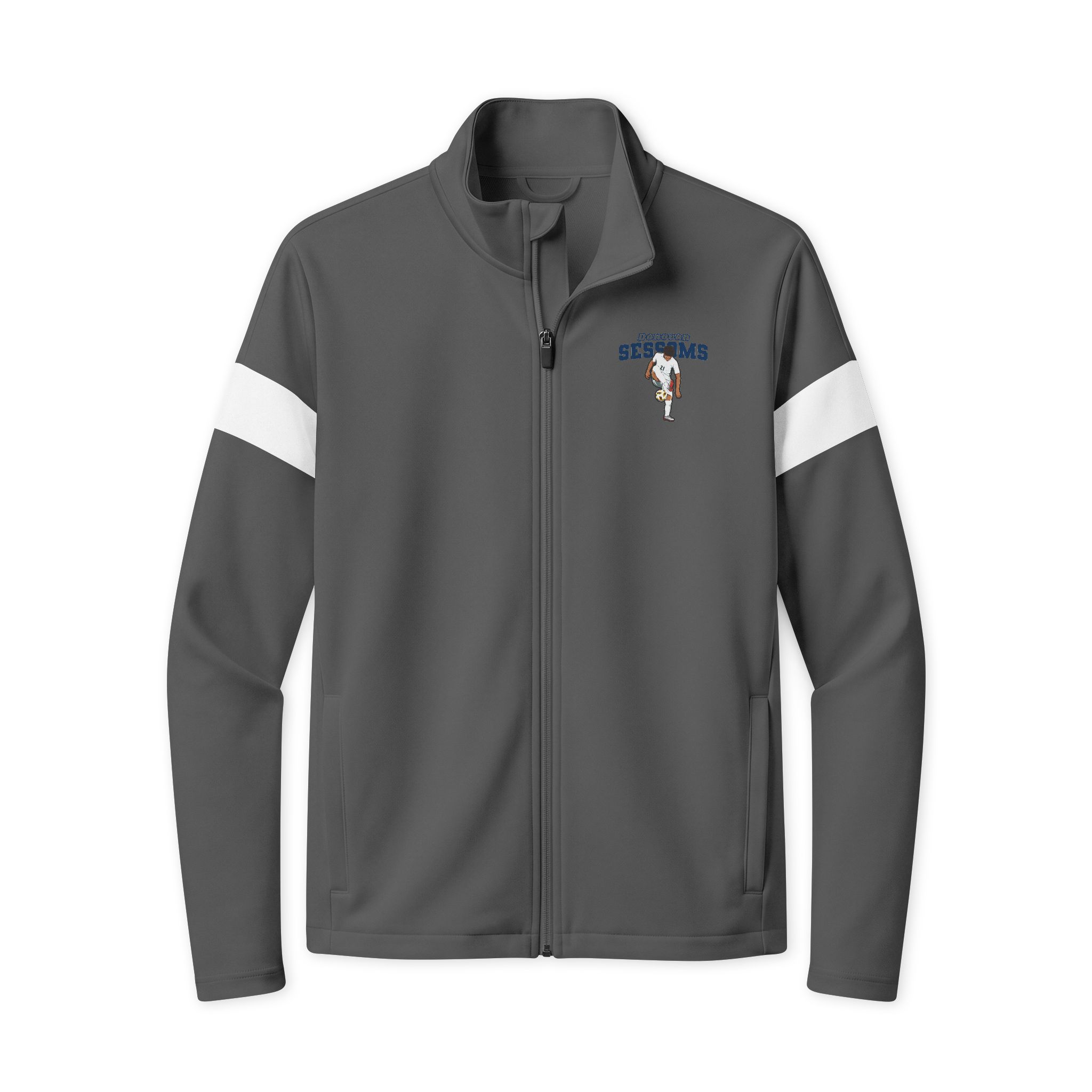 Travel Full-Zip Jacket — character_name_arch in Iron Grey/ White