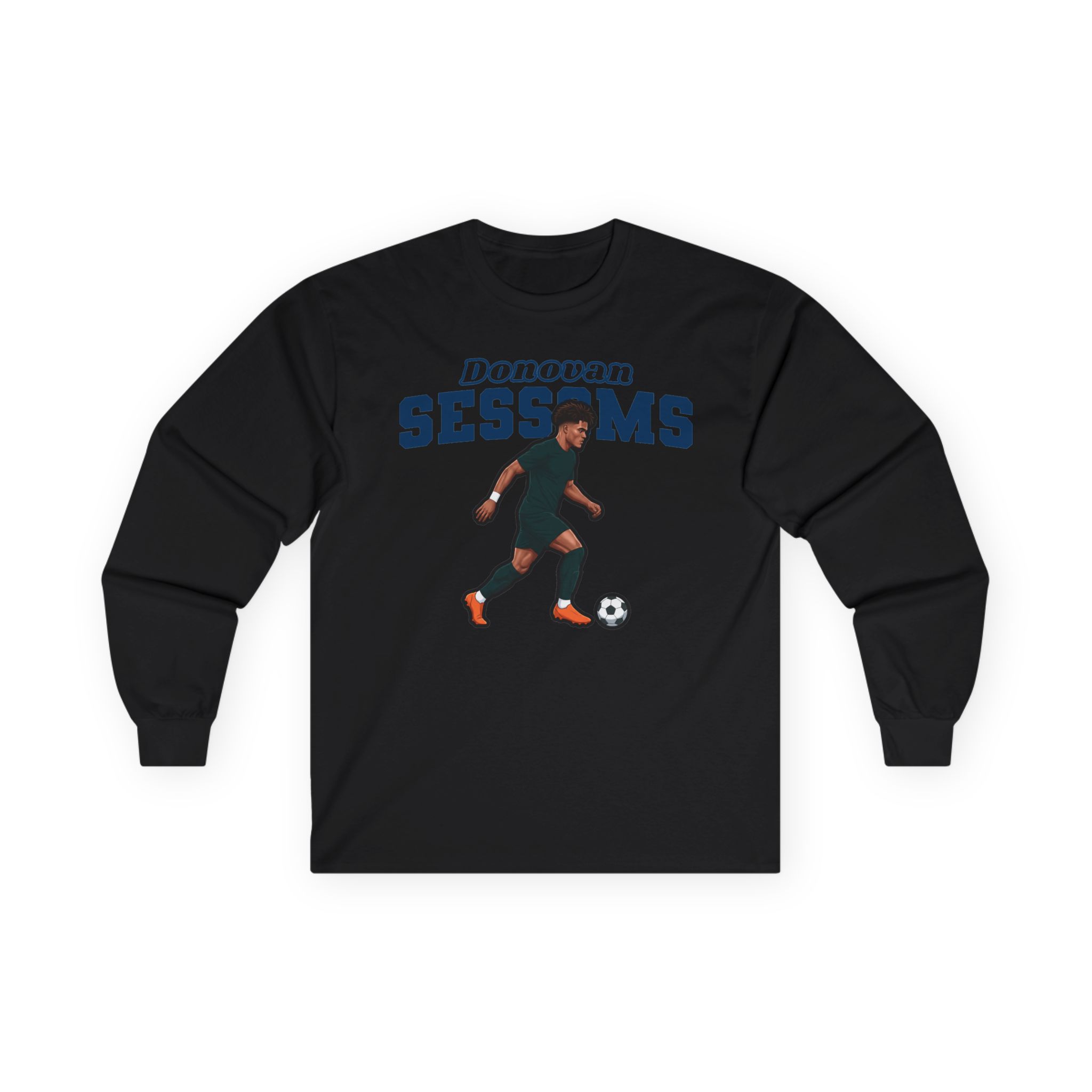 Long Sleeve Tee — character_name_arch in Black