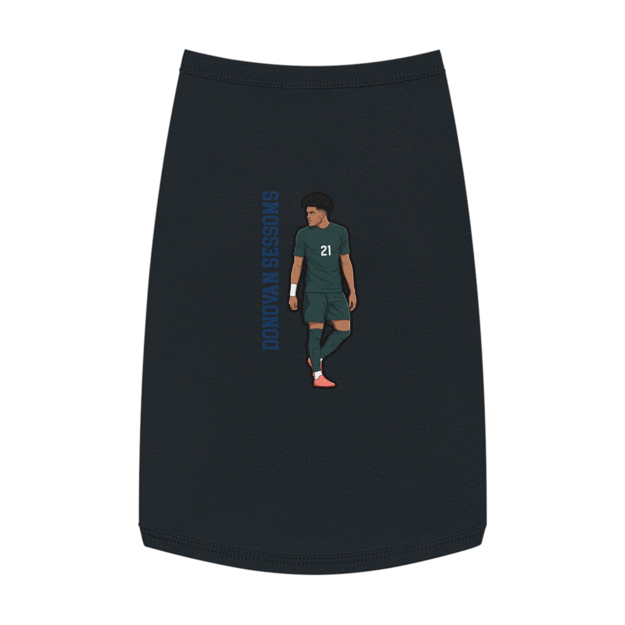 Pet Tank Top — character_name_vertical in White