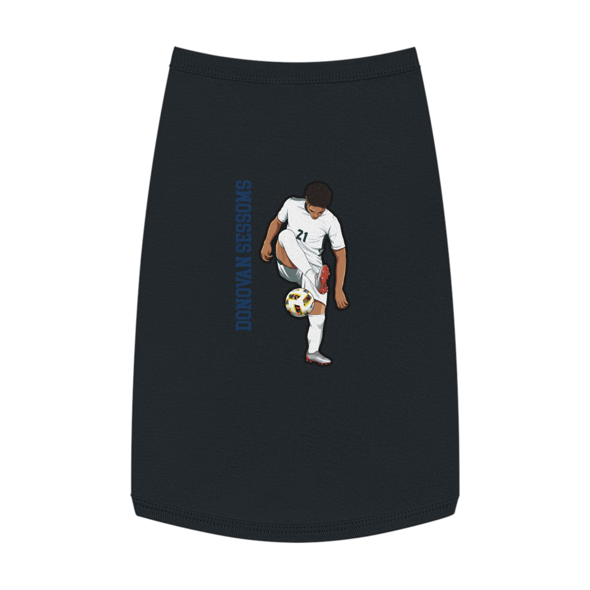 Pet Tank Top — character_name_vertical in Black