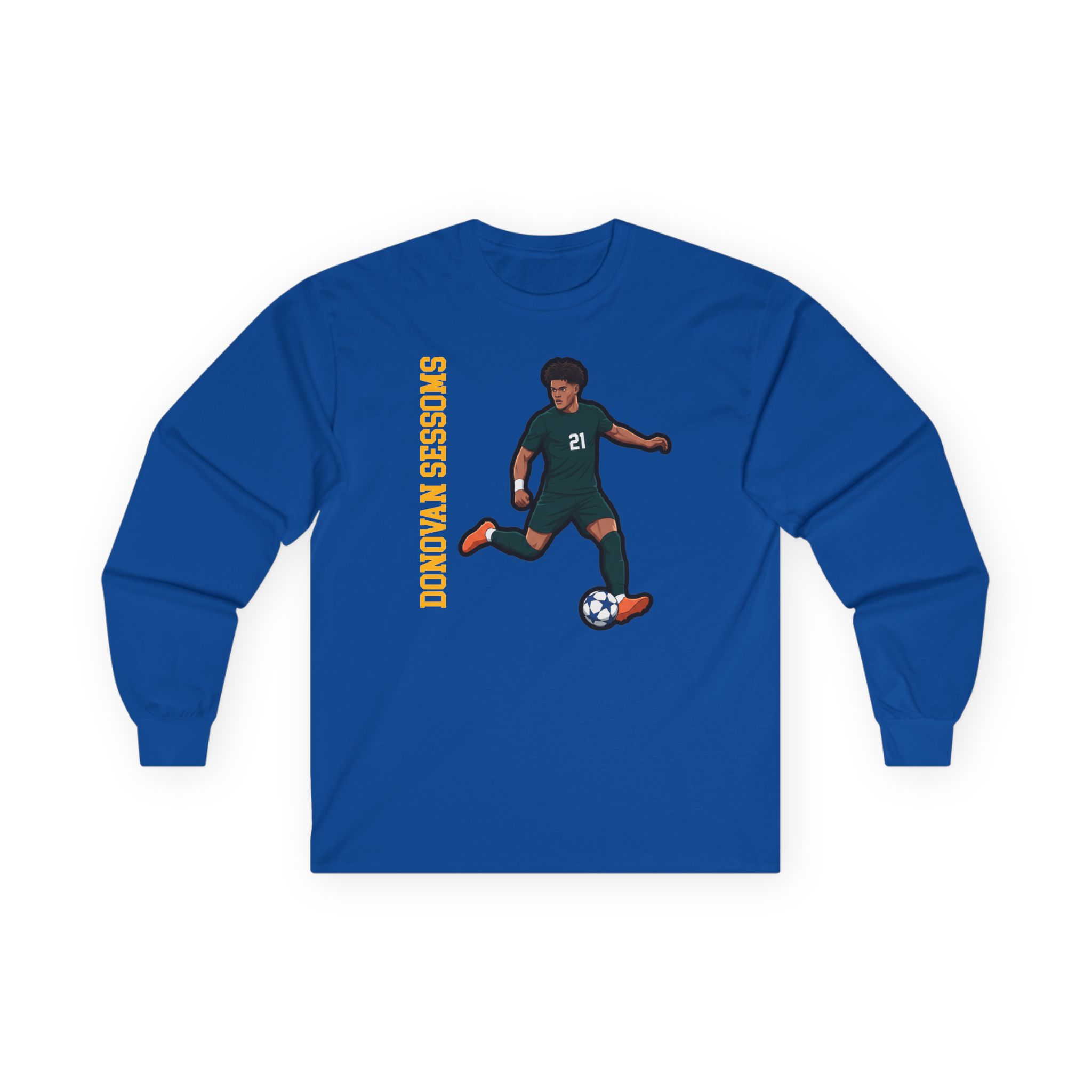 Long Sleeve Tee — character_name_vertical in Royal