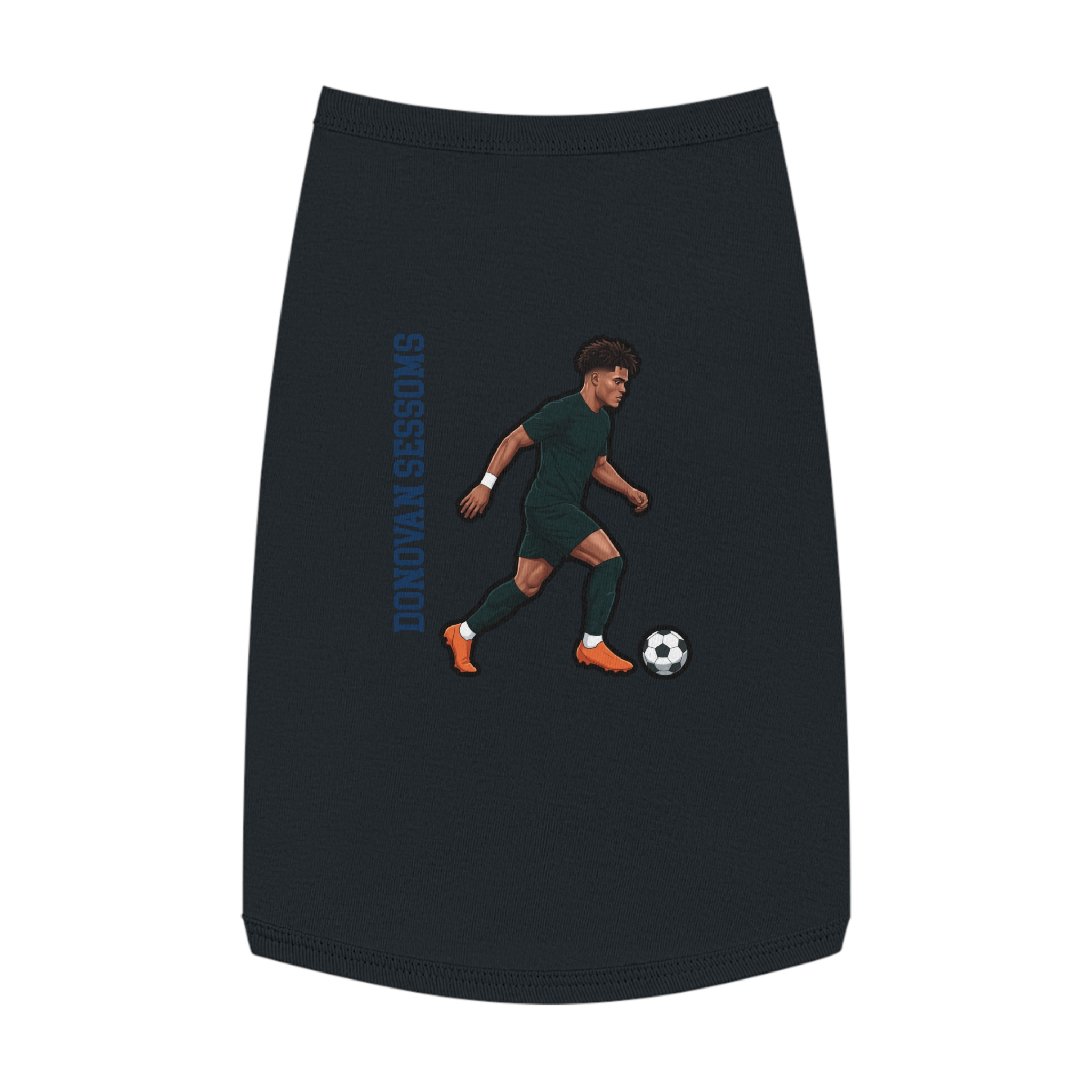 Pet Tank Top — character_name_vertical in White