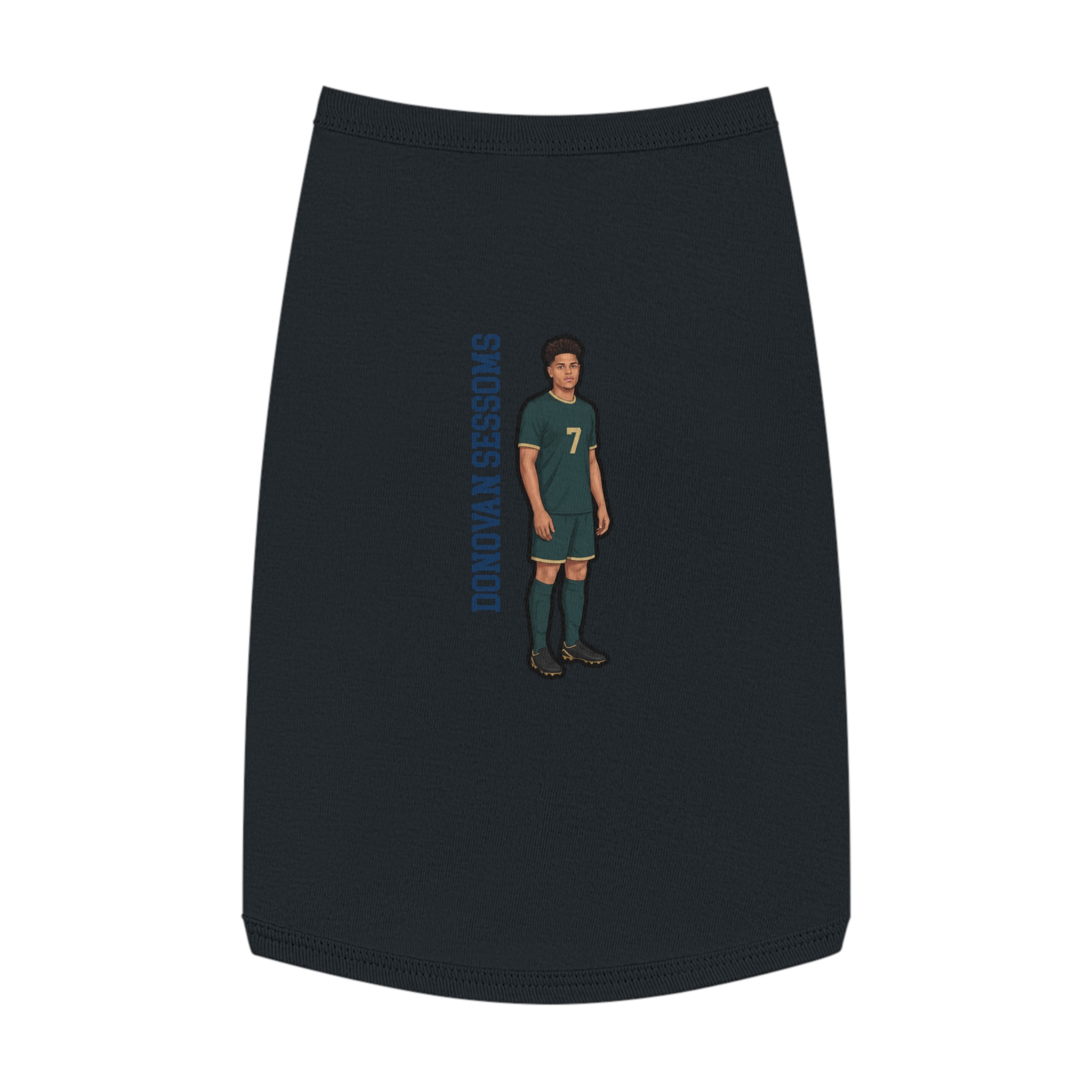 Pet Tank Top — character_name_vertical in Black