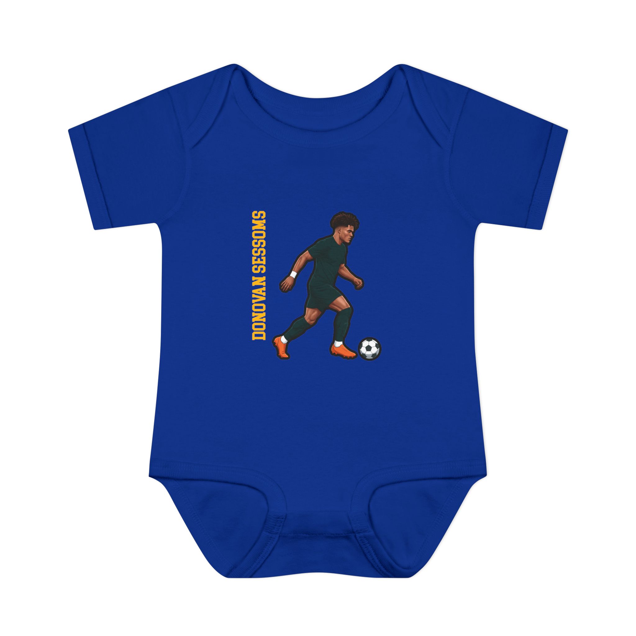 Baby Onesie — character_name_vertical in Royal