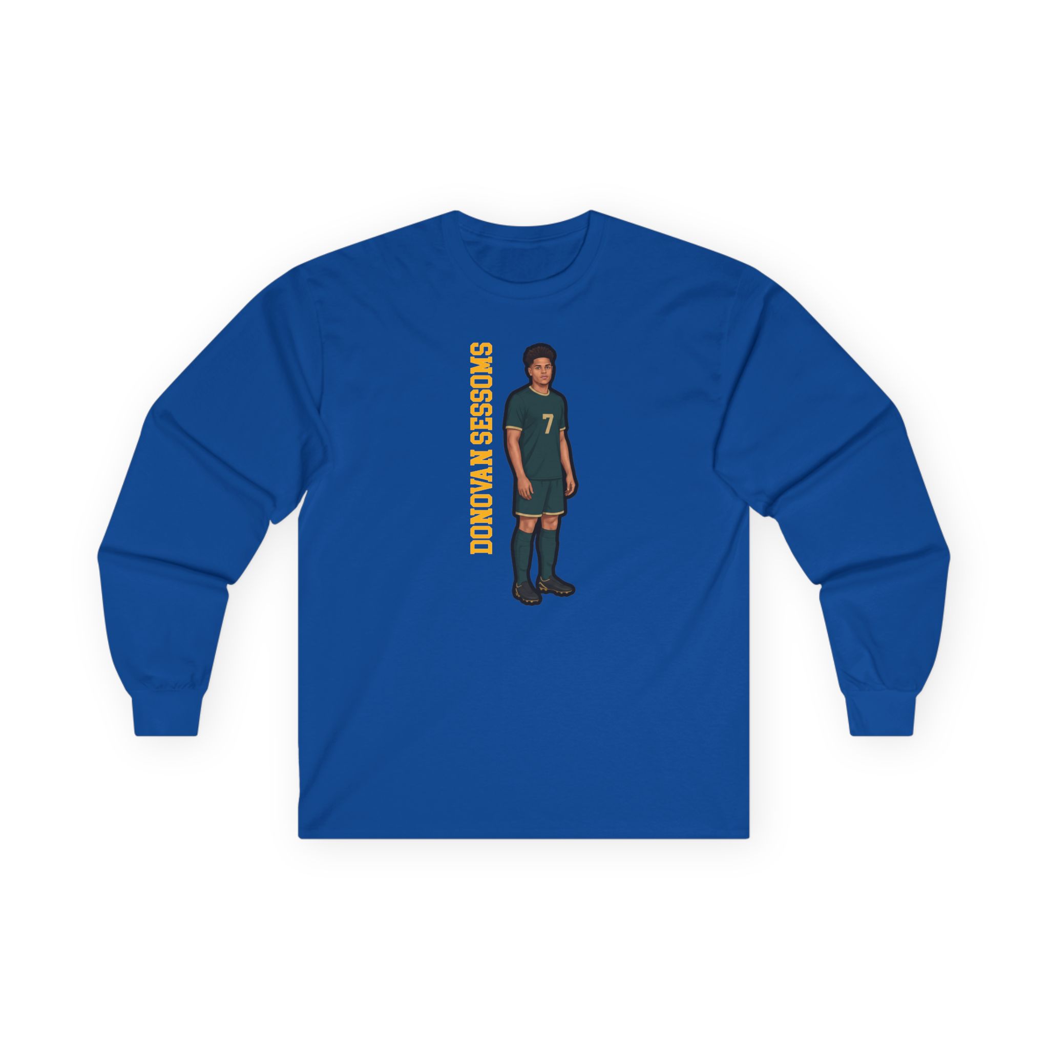 Long Sleeve Tee — character_name_vertical in Royal