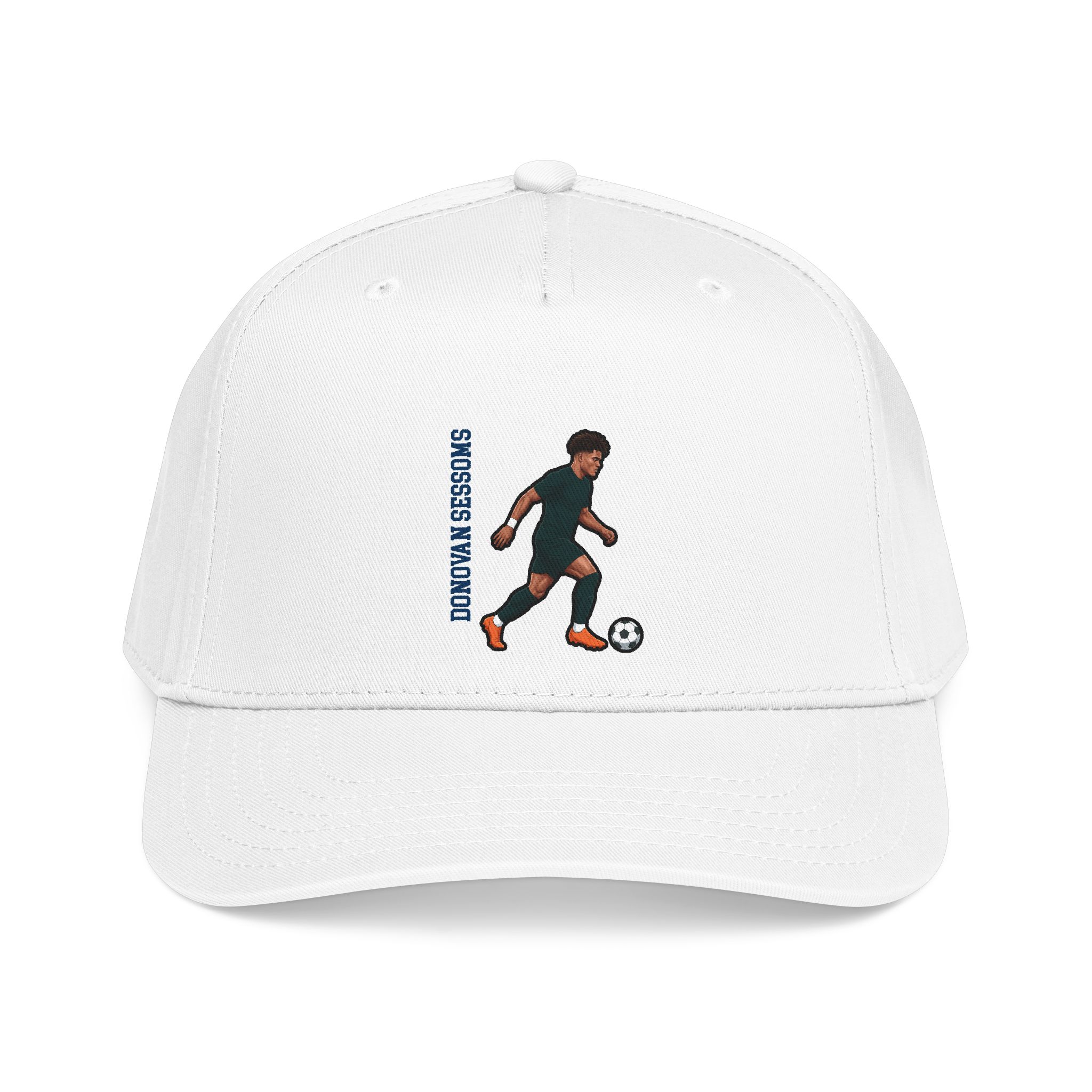 Baseball Cap — character_name_vertical in White