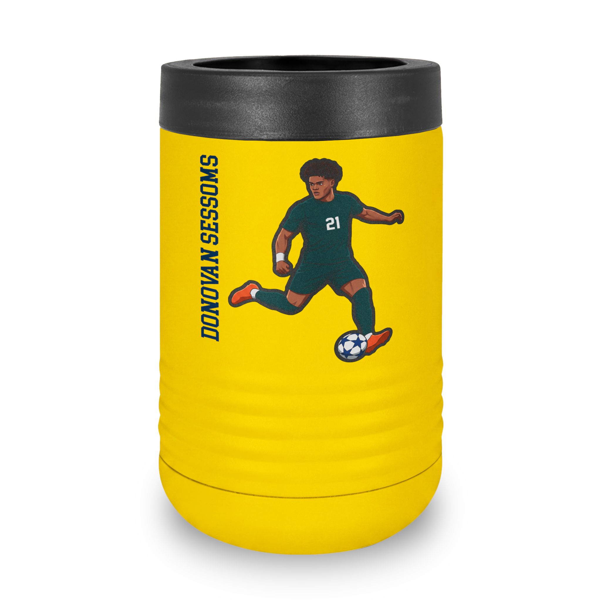Stainless Can Cooler — character_name_vertical in Yellow