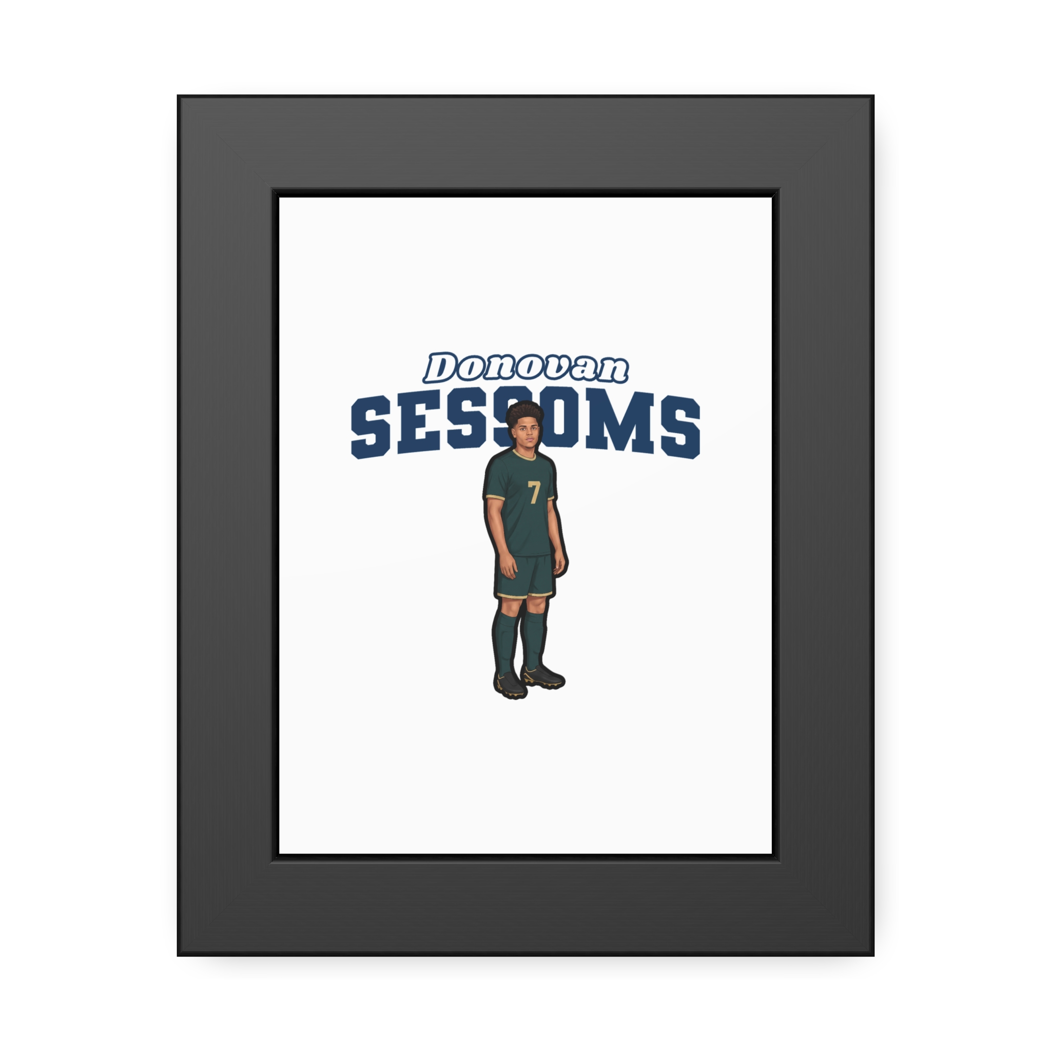 Framed Poster — character_name_arch in Black