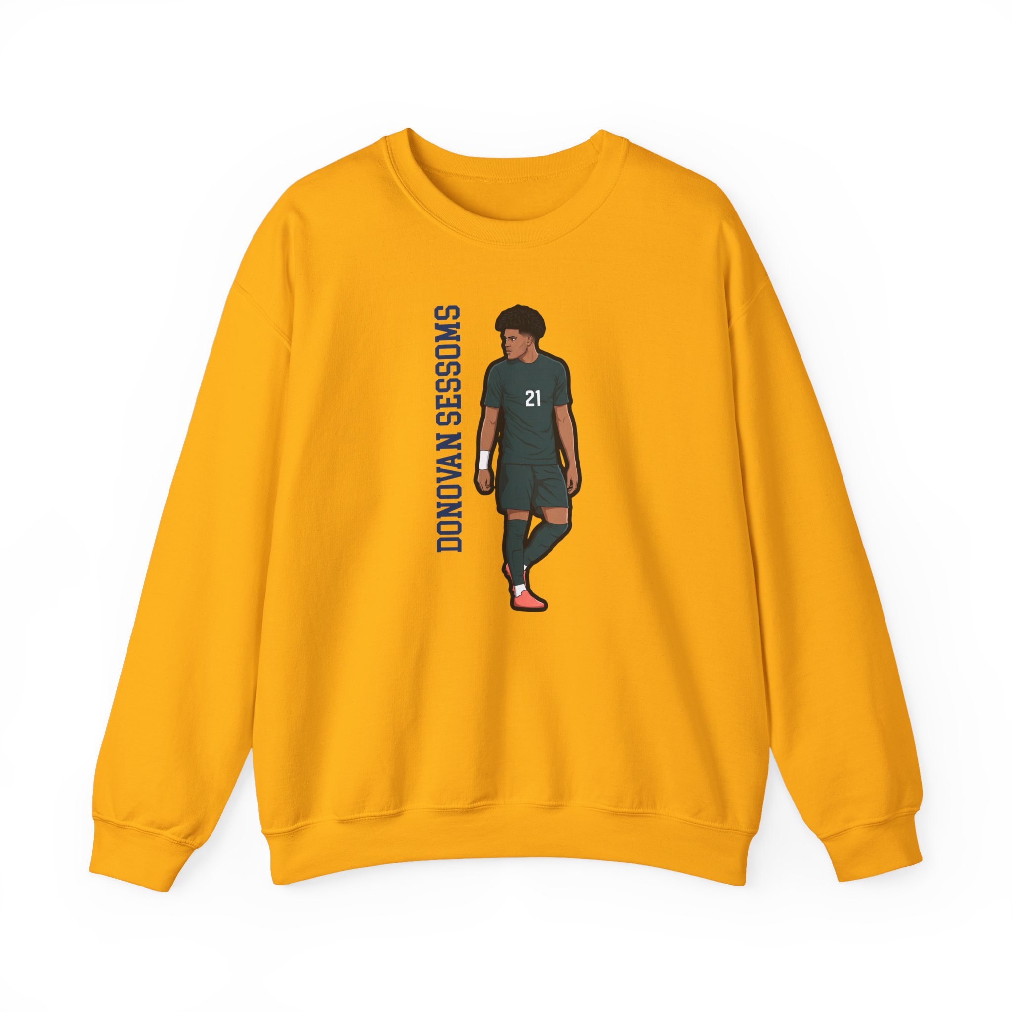 Crewneck Sweatshirt — character_name_vertical in Gold
