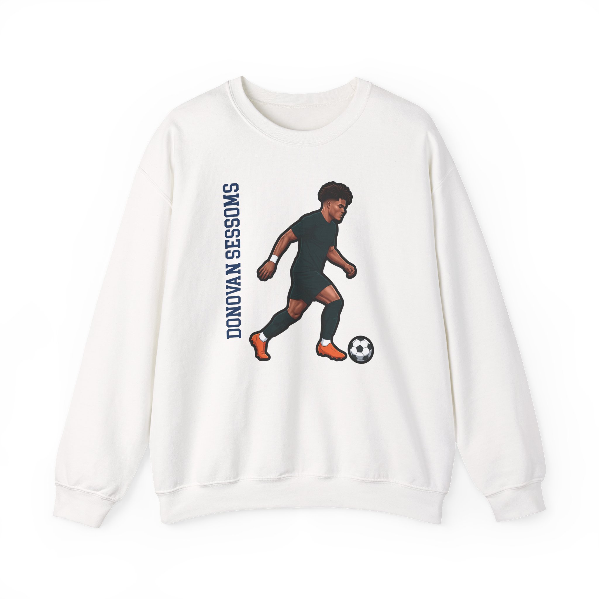 Crewneck Sweatshirt — character_name_vertical in White