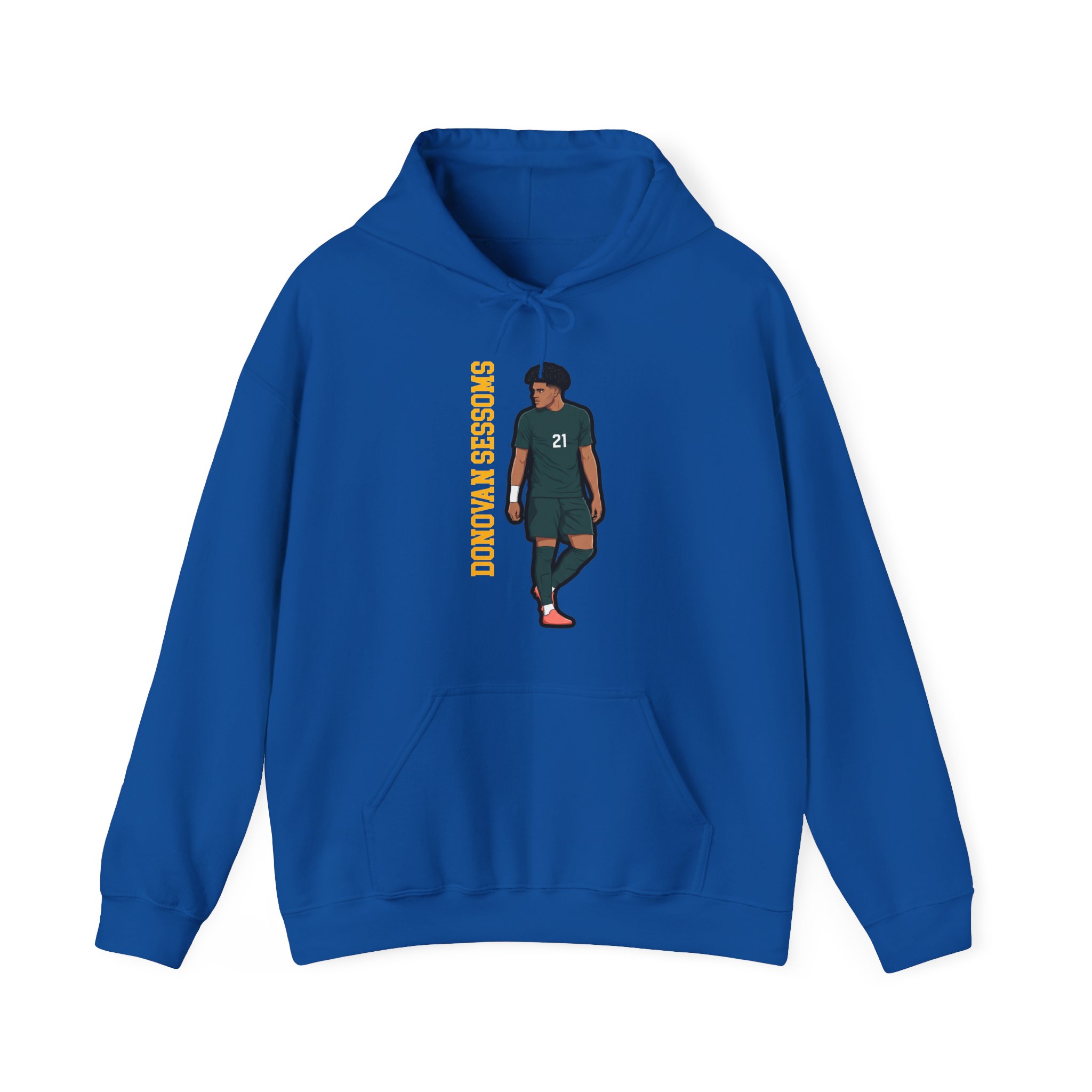Hoodie — character_name_vertical in Royal
