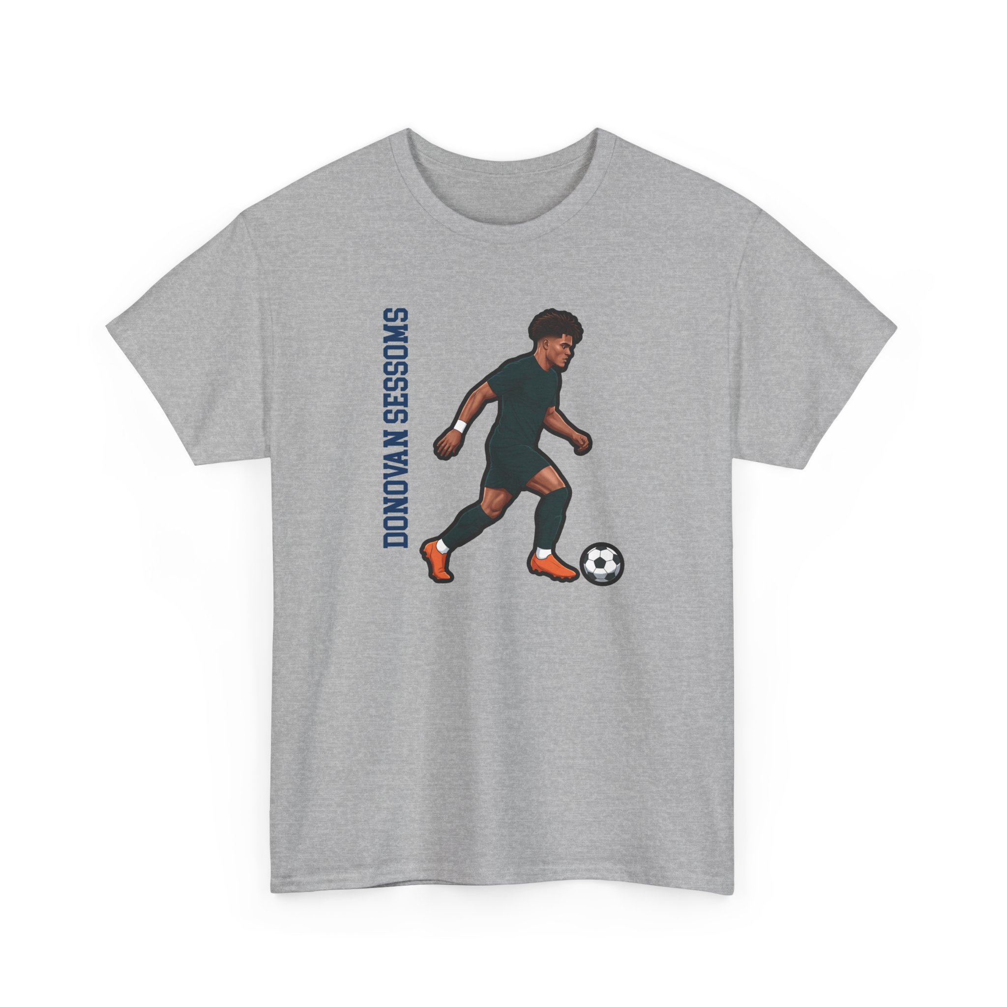 Tee — character_name_vertical in Grey