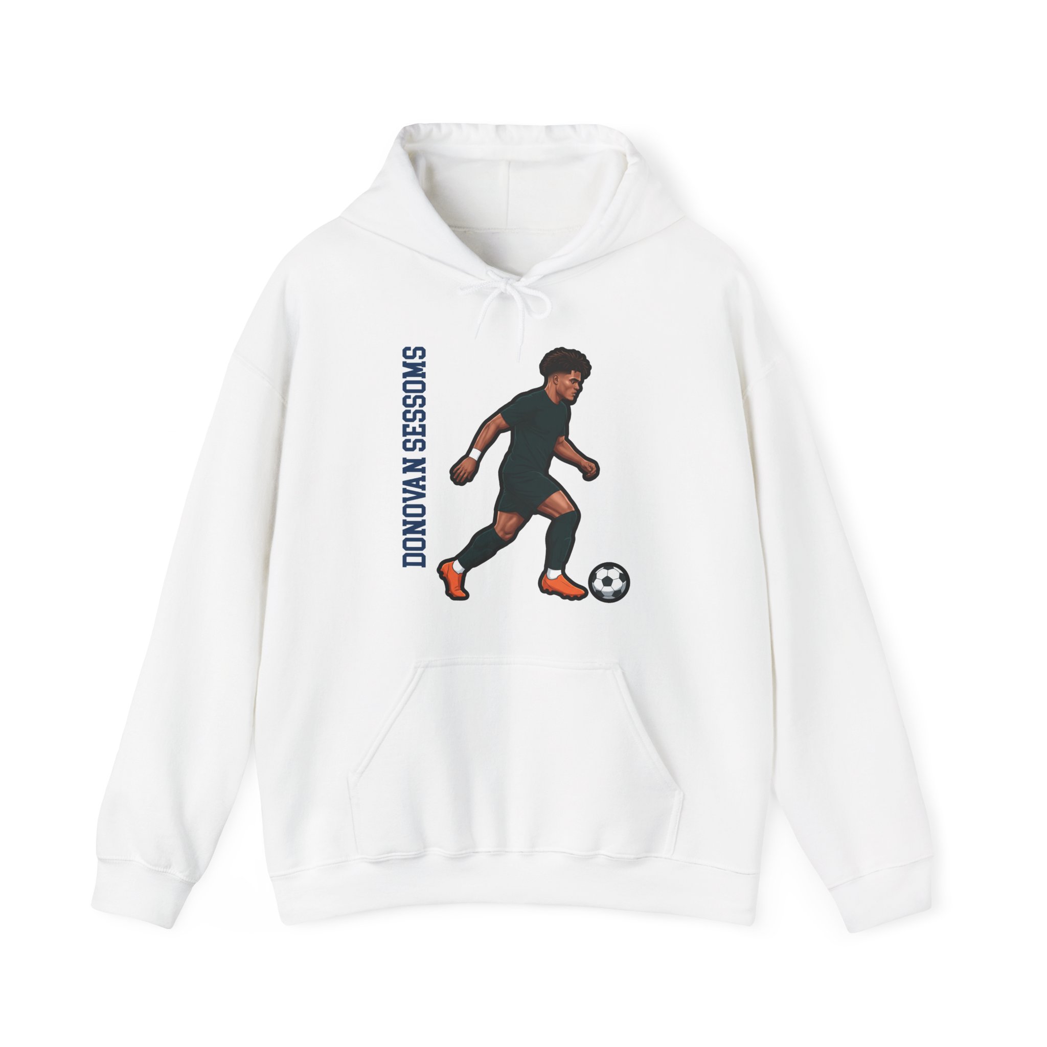 Hoodie — character_name_vertical in White