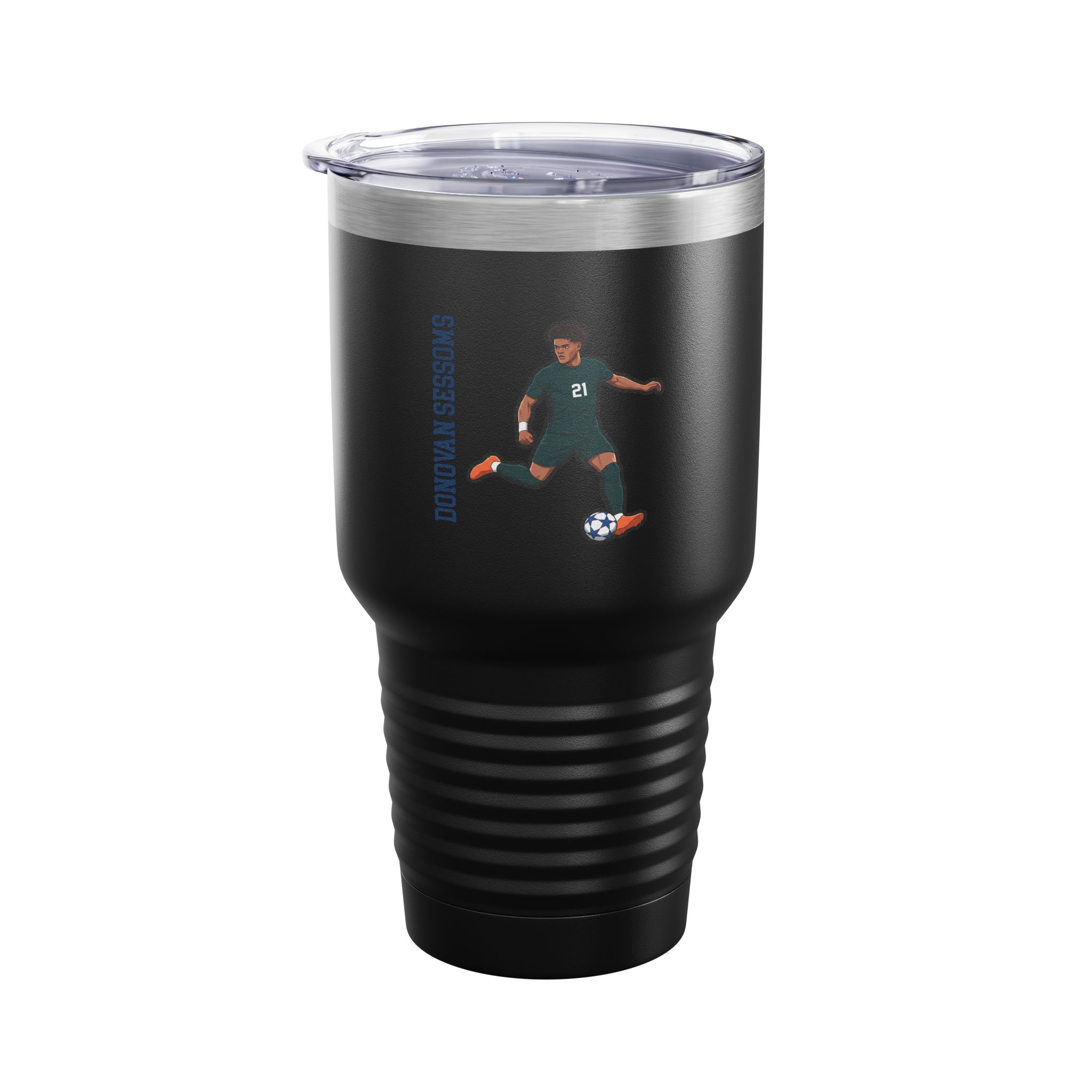 30oz Tumbler — character_name_vertical in Black