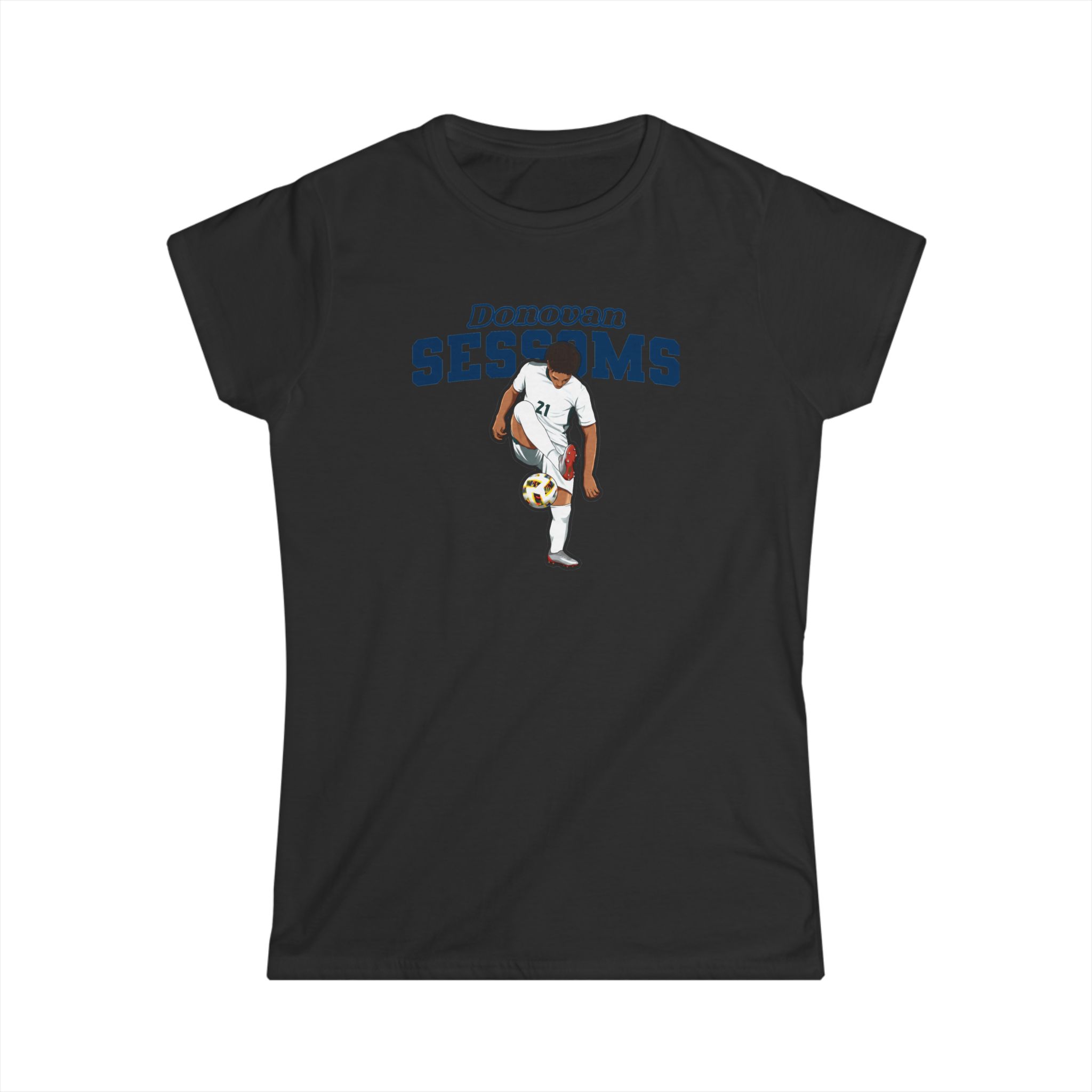 Women's Softstyle Tee — character_name_arch in Black