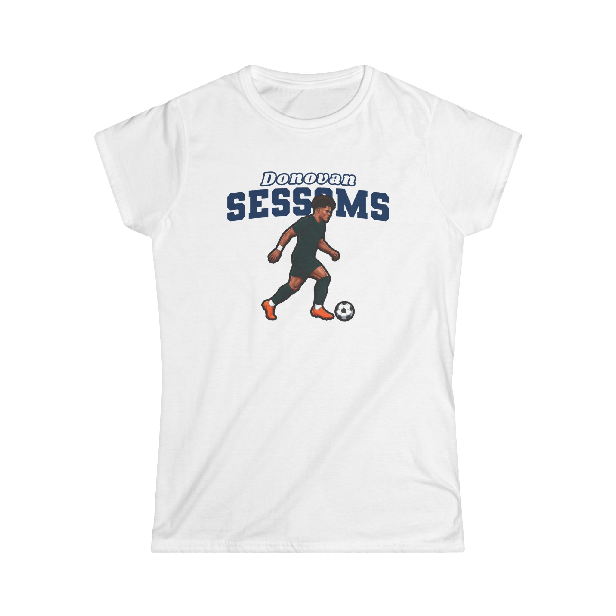 Women's Softstyle Tee — character_name_arch in White