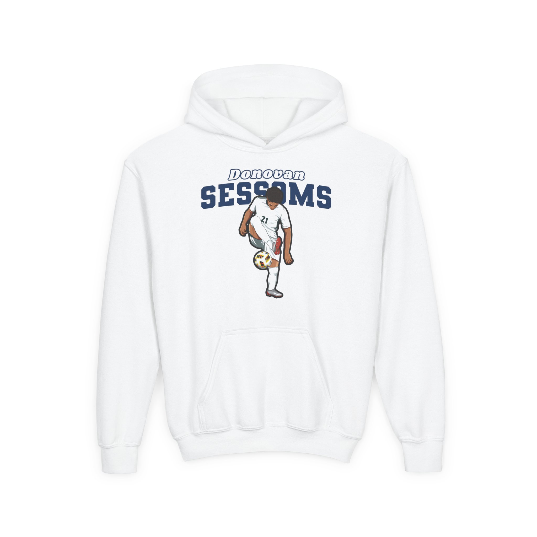 Youth Hoodie — character_name_arch in White