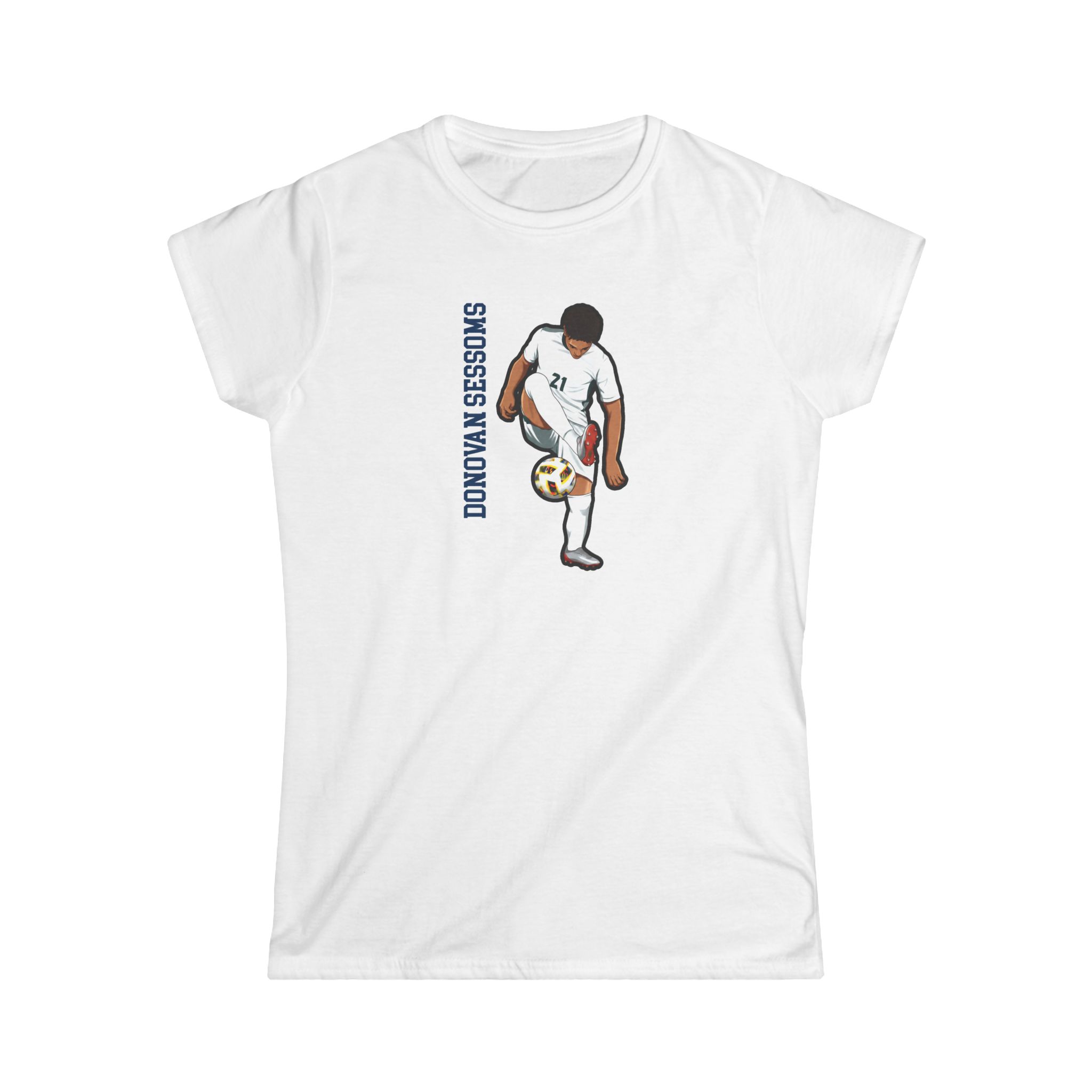 Women's Softstyle Tee — character_name_vertical in White