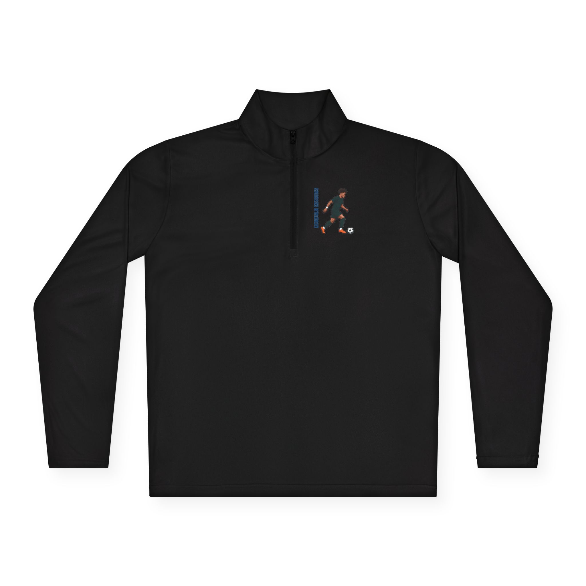 Q-Zip Pullover — character_name_vertical in Black