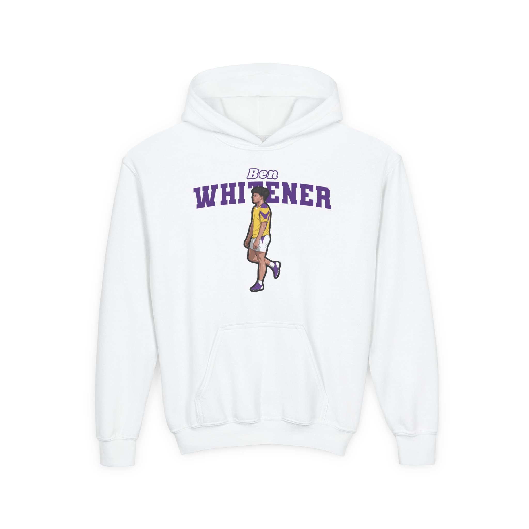 Youth Hoodie — character_name_arch in White