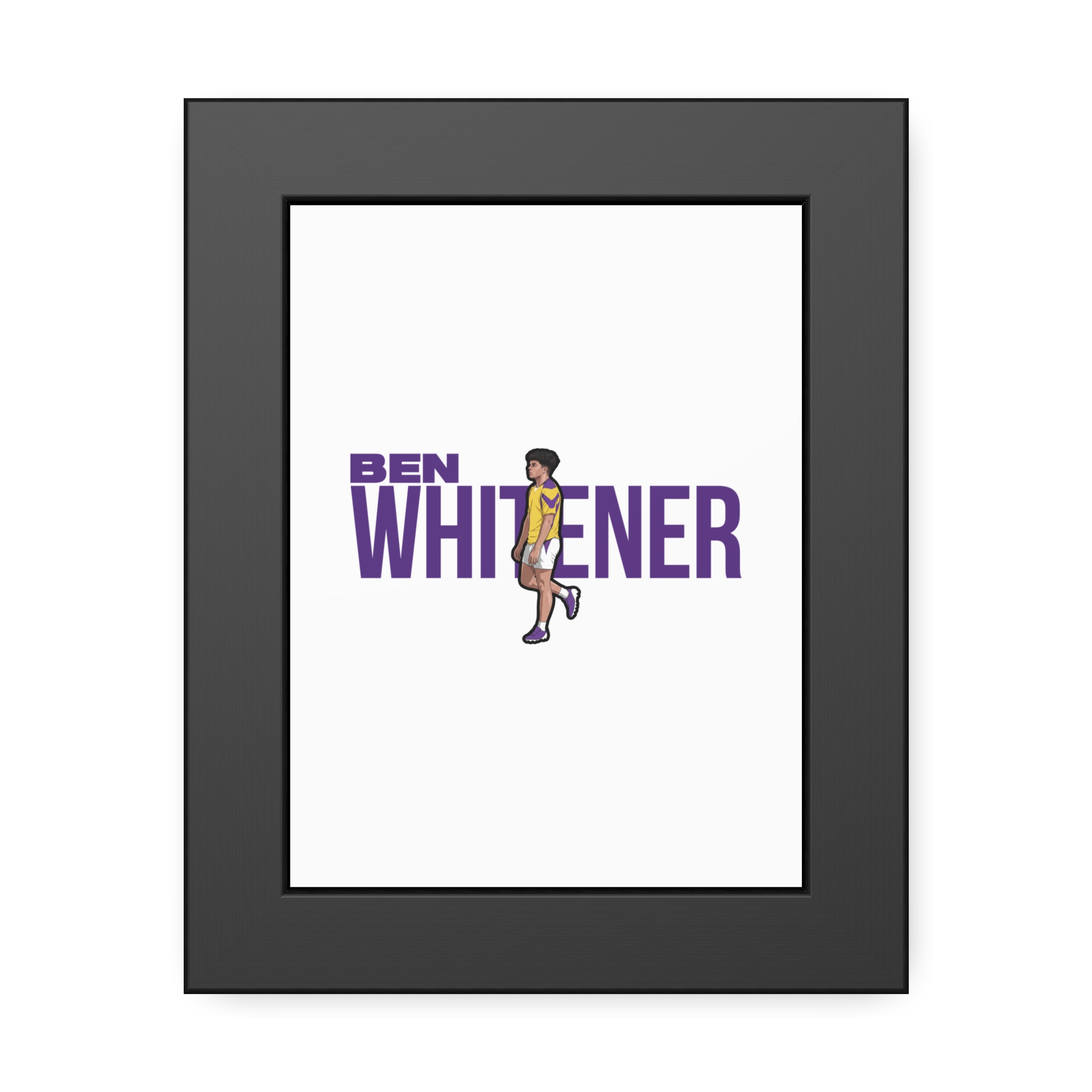 Framed Poster — character_player_name in Black