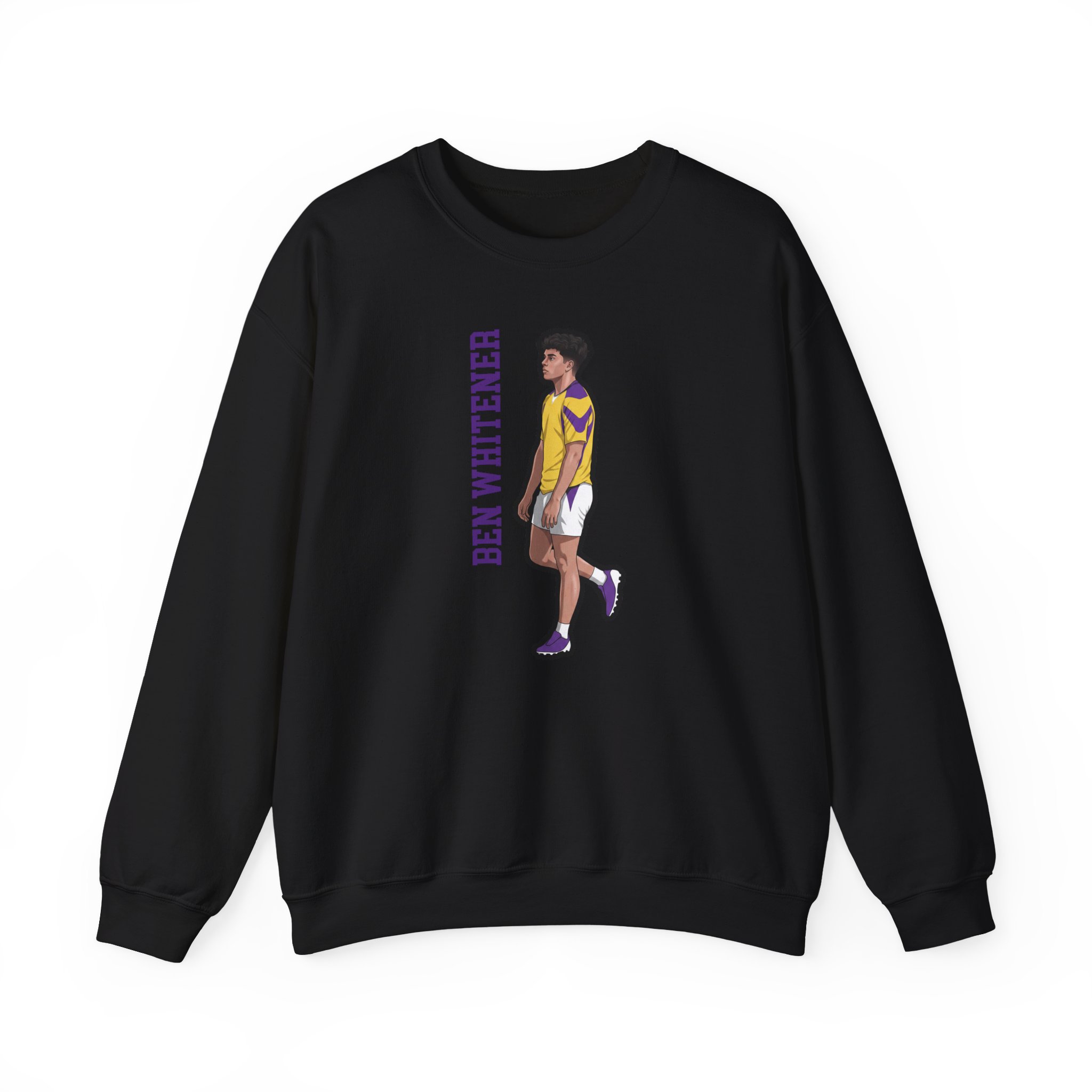 Crewneck Sweatshirt — character_name_vertical in Black