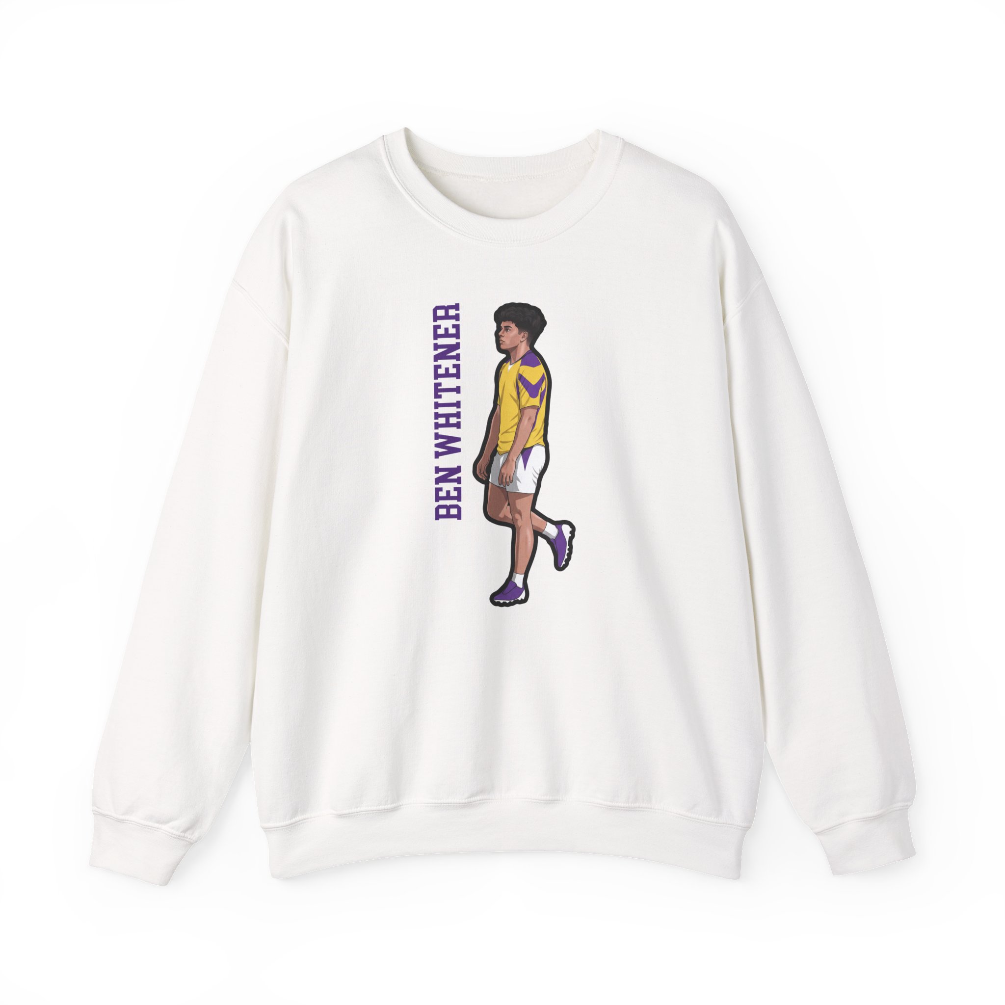 Crewneck Sweatshirt — character_name_vertical in White