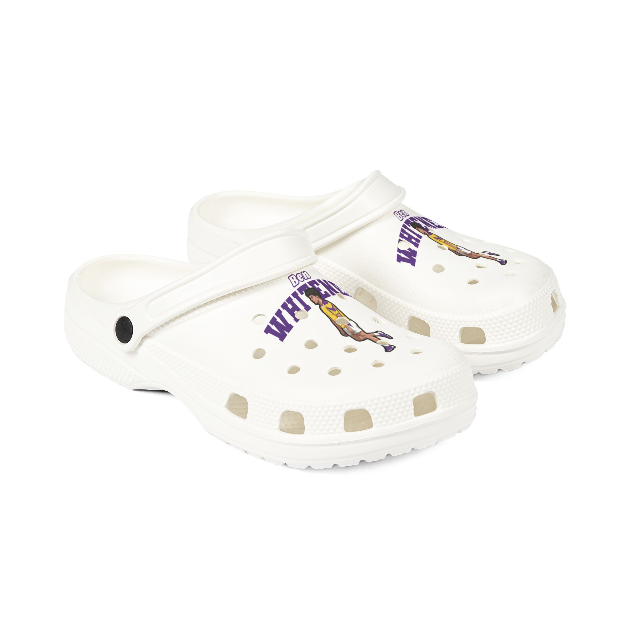 Rubber Clogs — character_name_arch in White