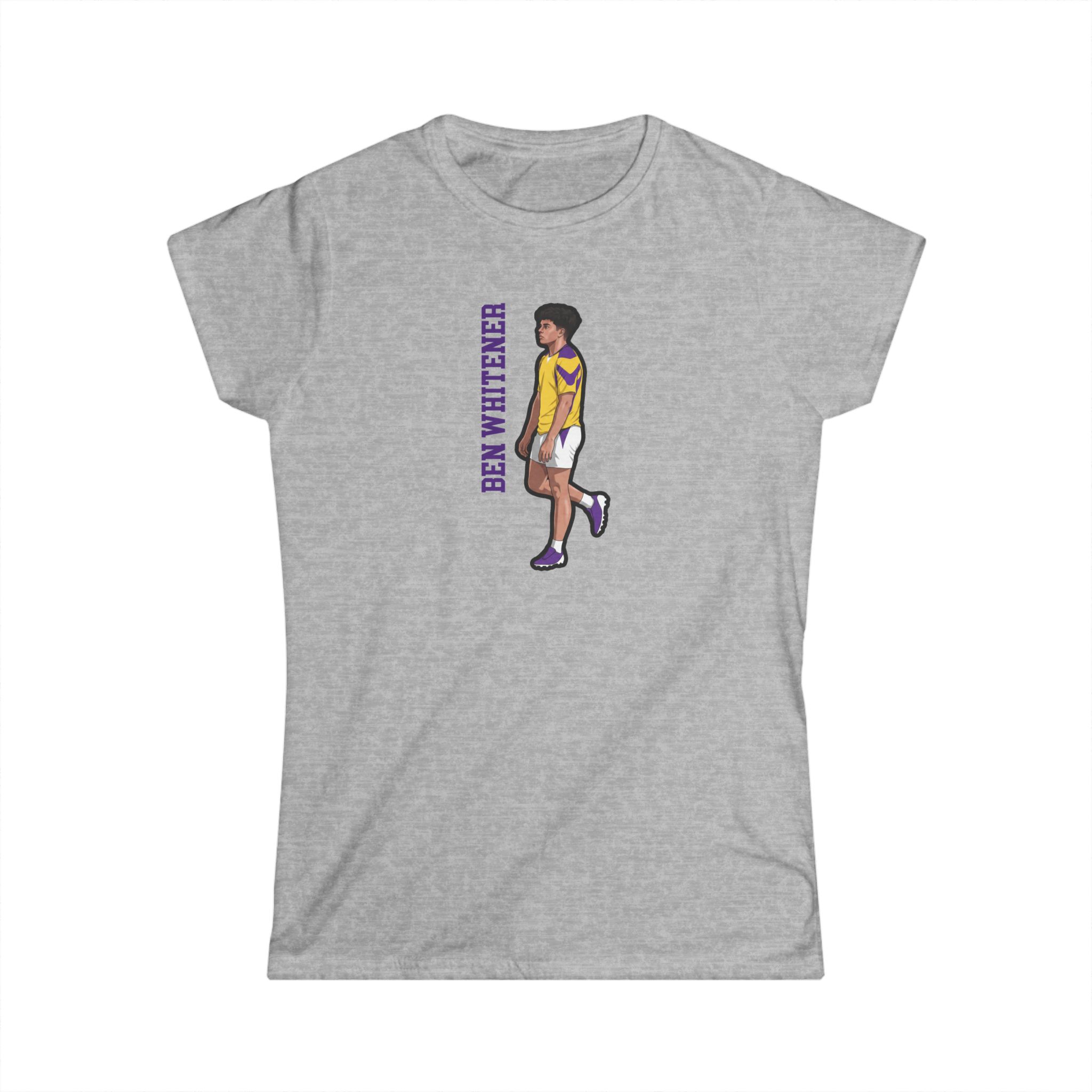 Women's Softstyle Tee — character_name_vertical in Grey