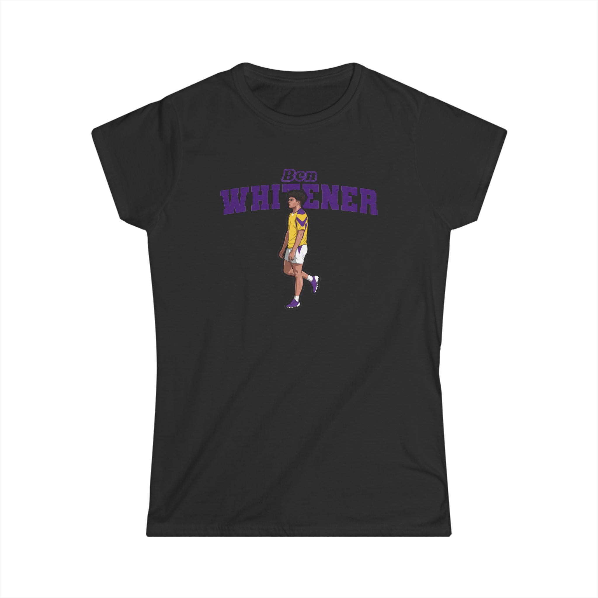 Women's Softstyle Tee — character_name_arch in Black