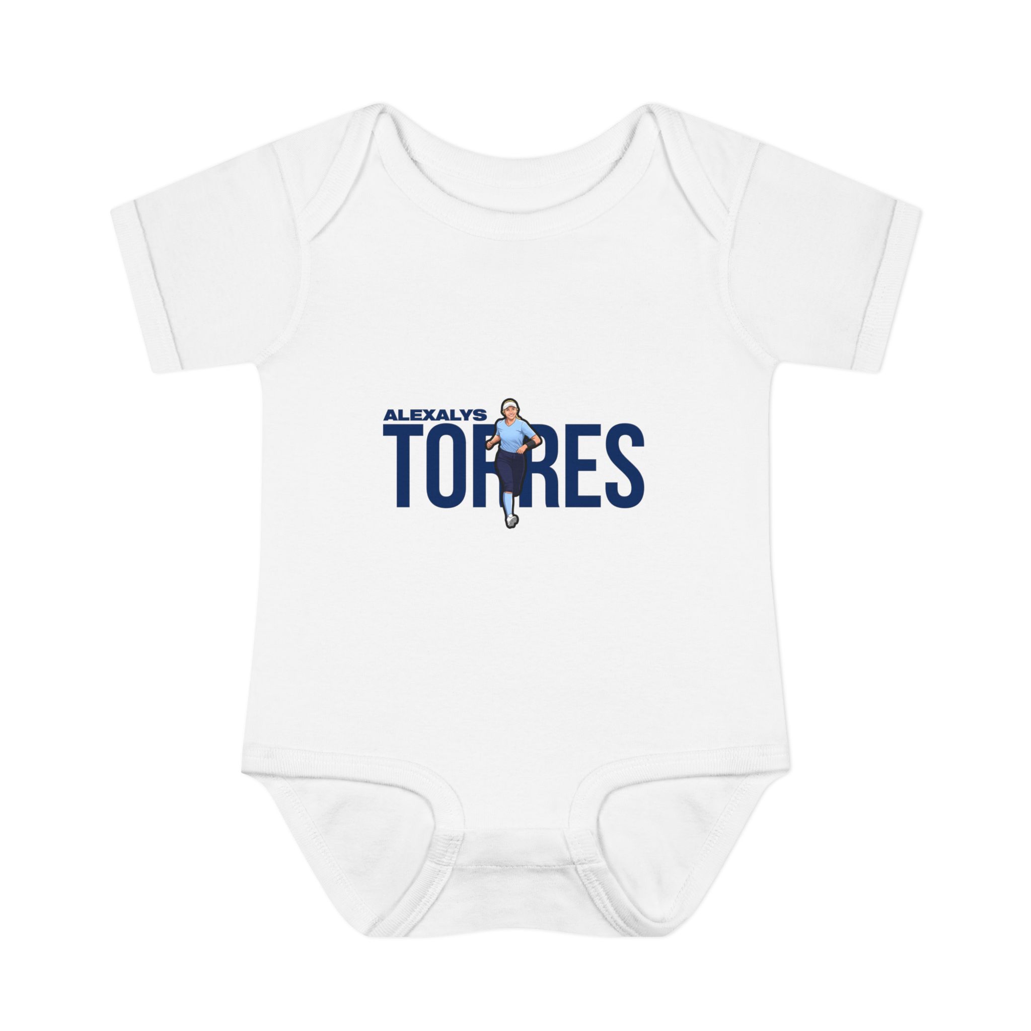 Baby Onesie — character_player_name in White
