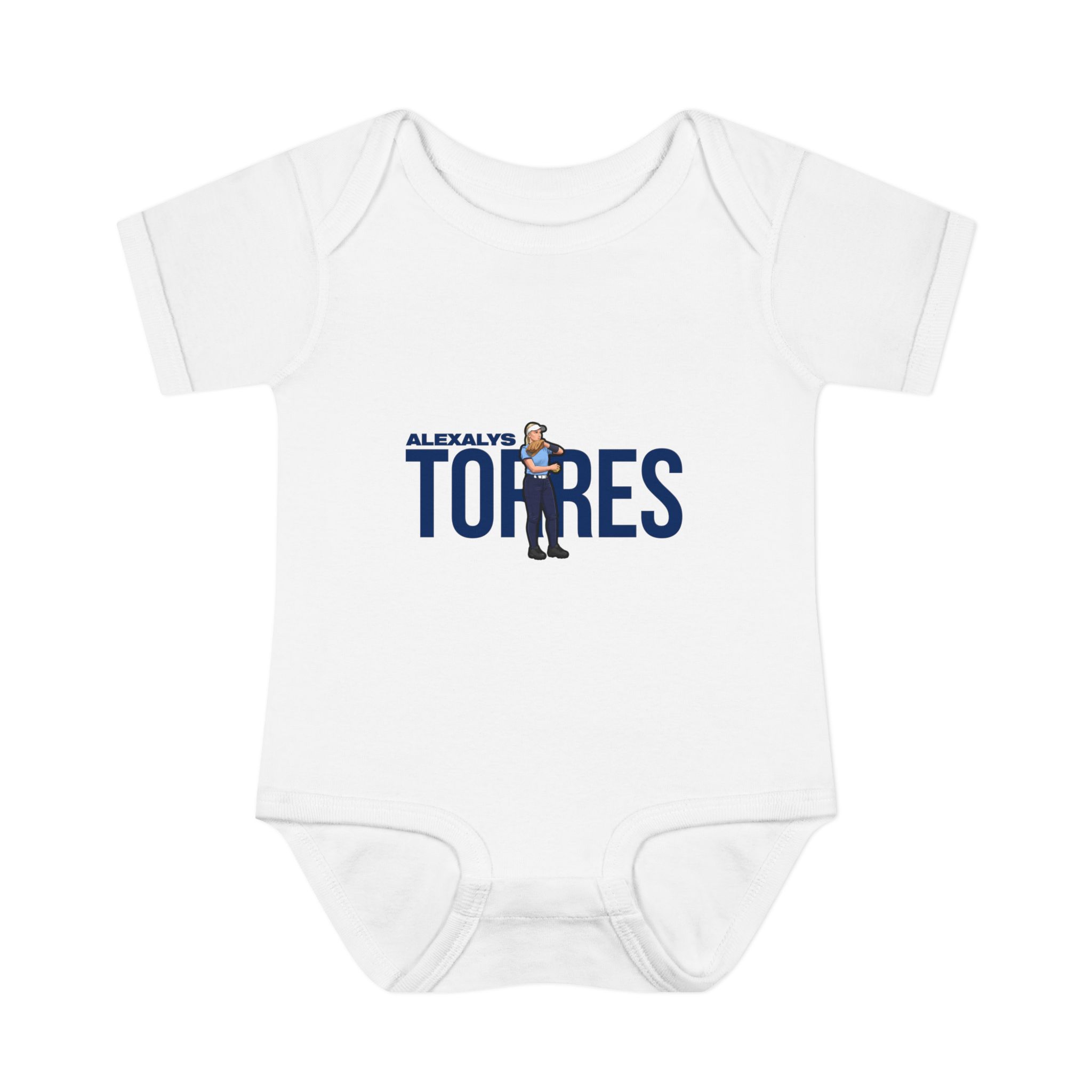 Baby Onesie — character_player_name in White