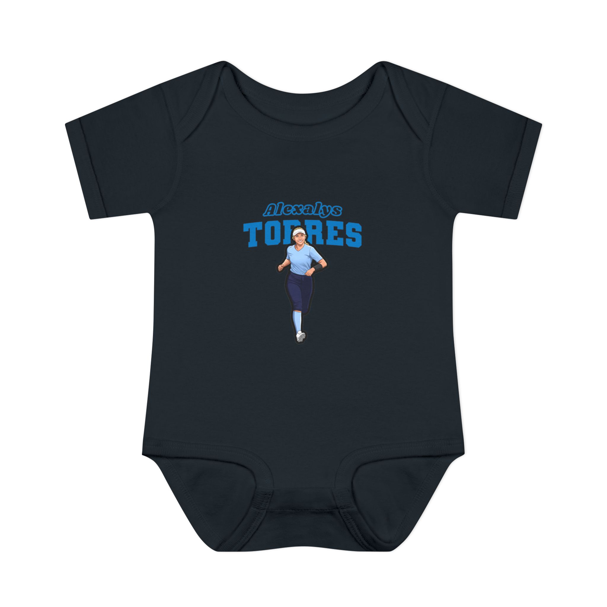 Baby Onesie — character_name_arch in Black